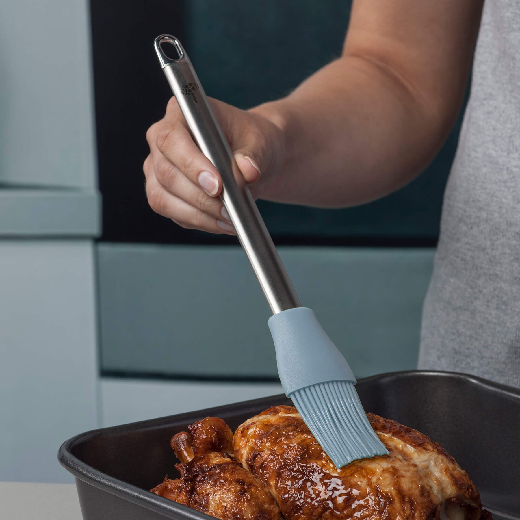 Silicone Basting Brush with Stainless Steel Handle