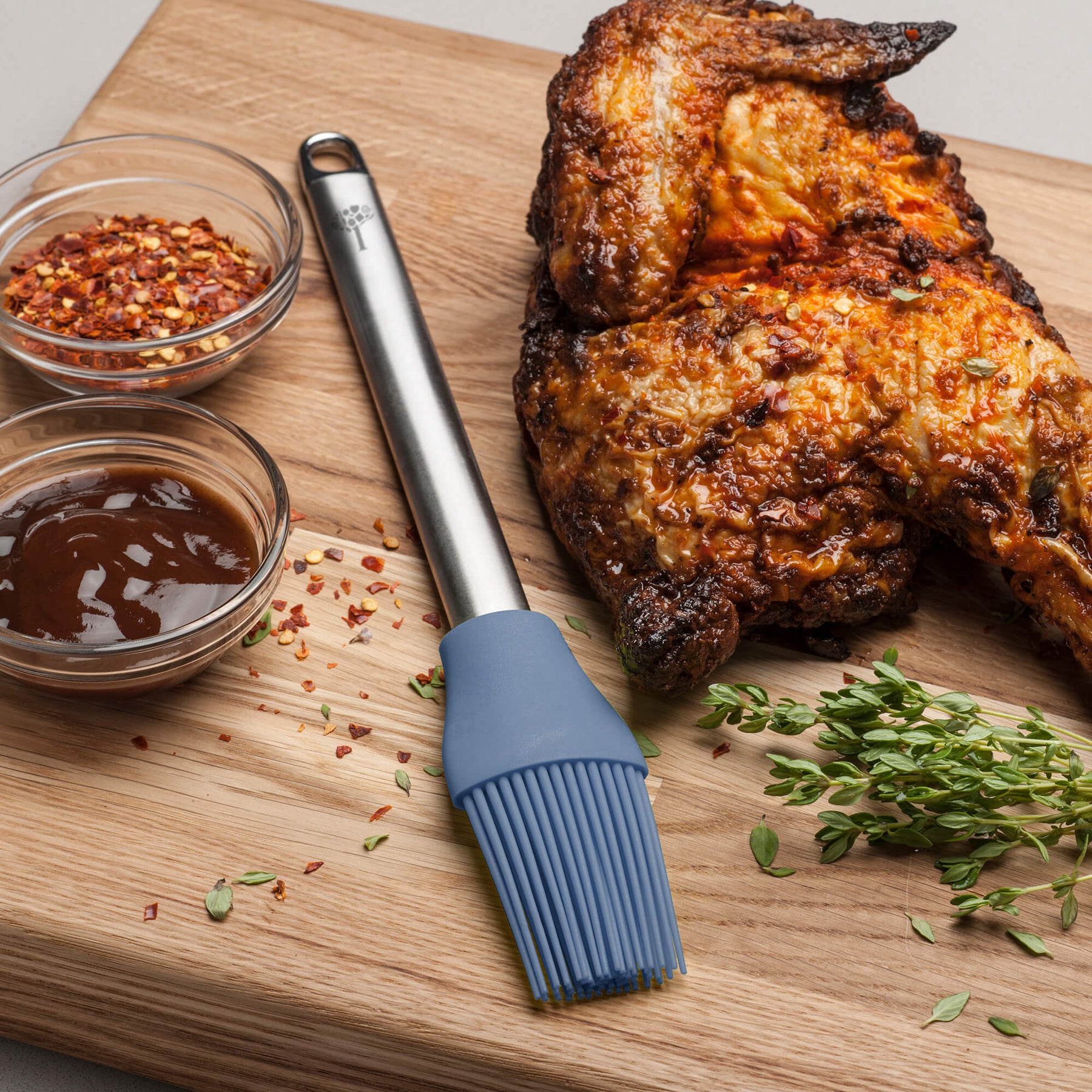 Silicone Basting Brush with Stainless Steel Handle