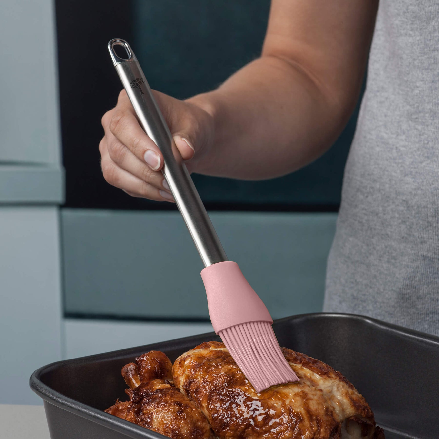 Silicone Basting Brush with Stainless Steel Handle