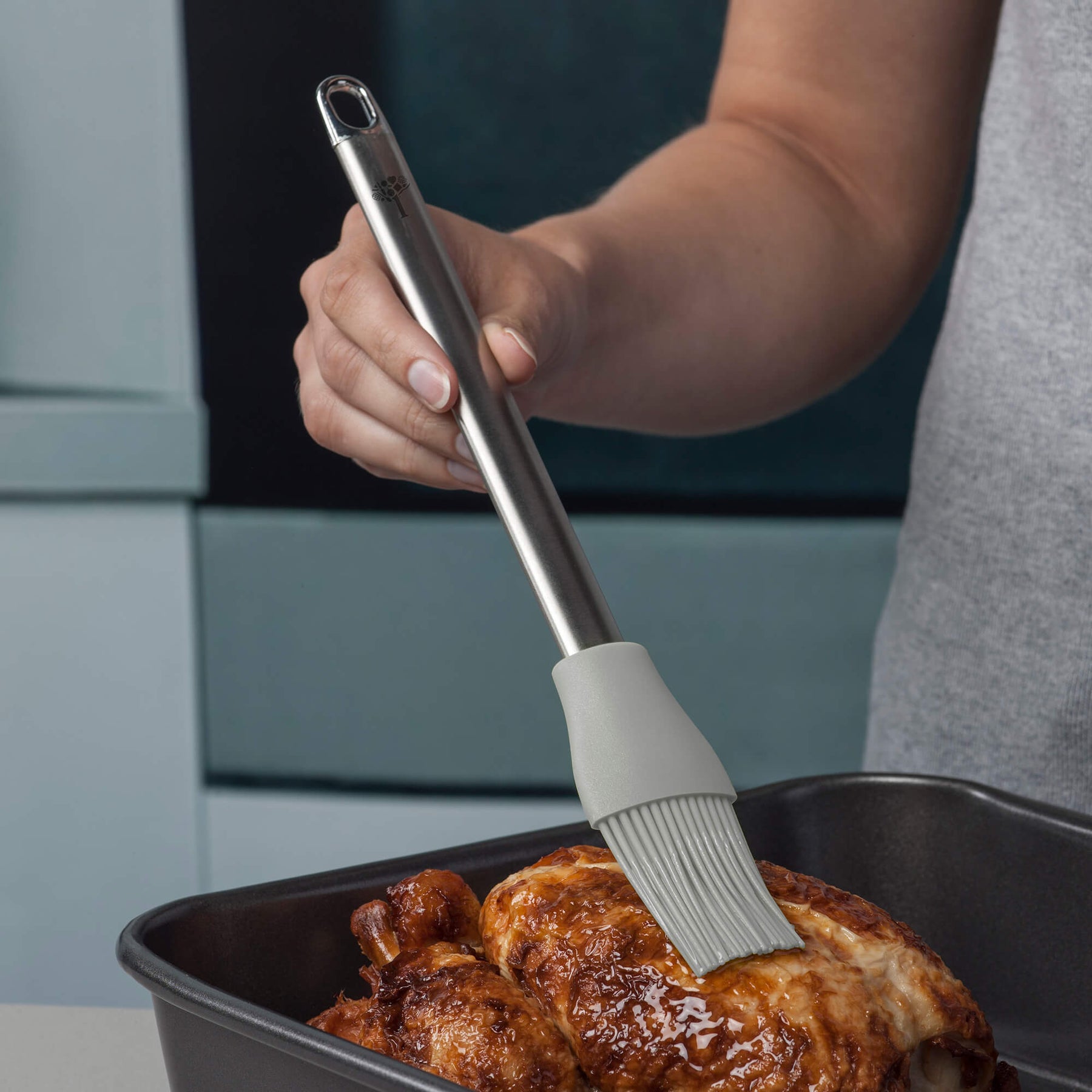 Silicone Basting Brush with Stainless Steel Handle