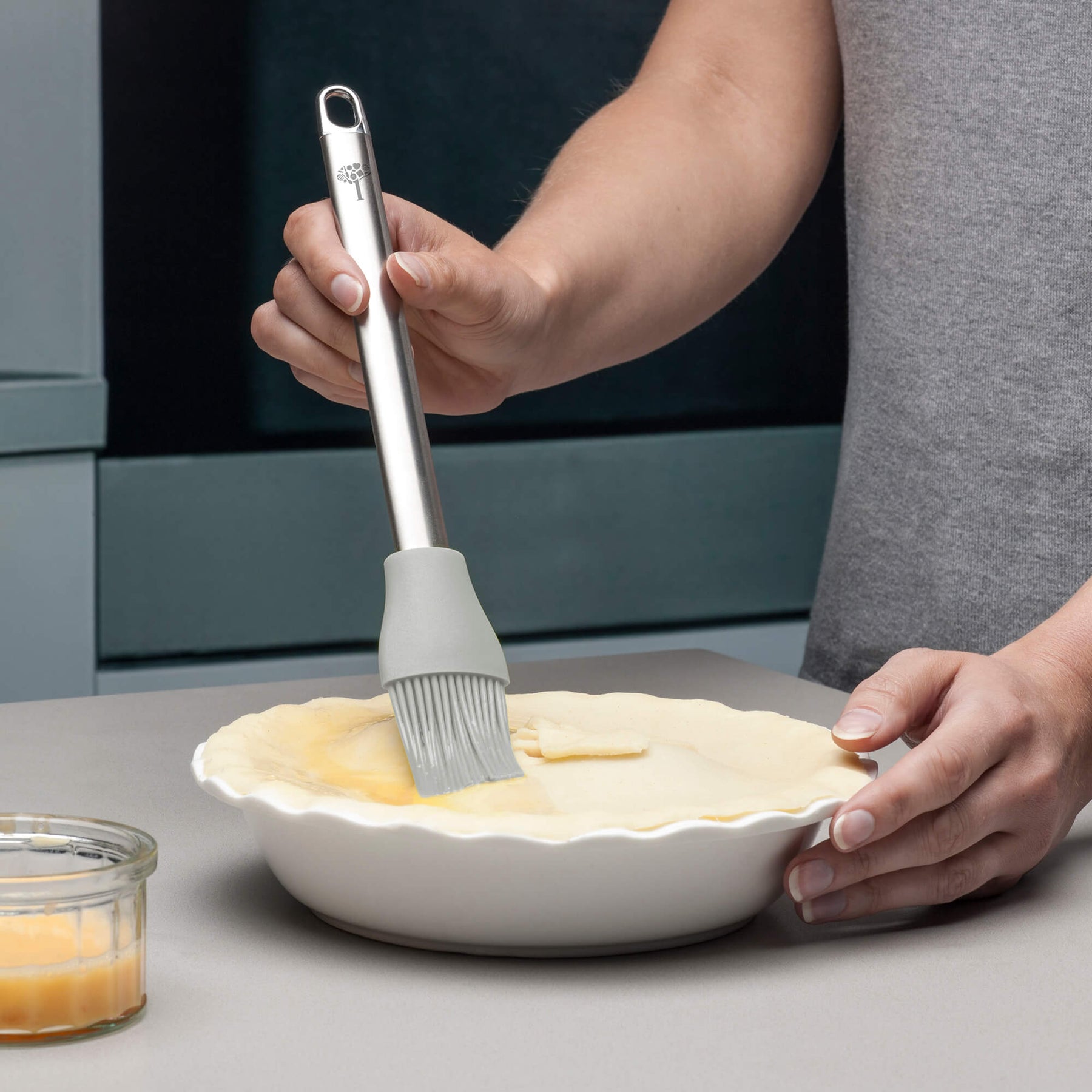 Silicone Basting Brush with Stainless Steel Handle