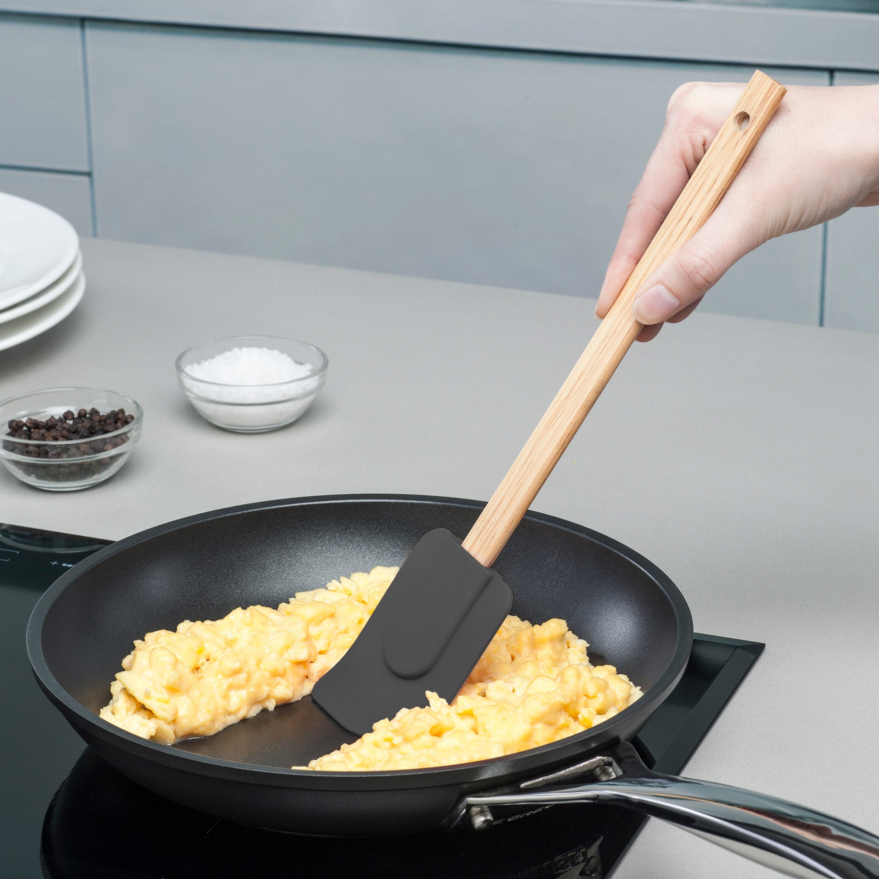 Silicone Spatula with Wooden Handle