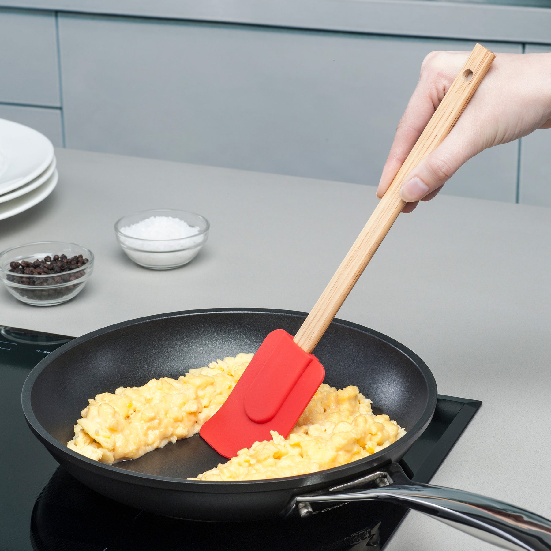 Silicone Spatula with Wooden Handle