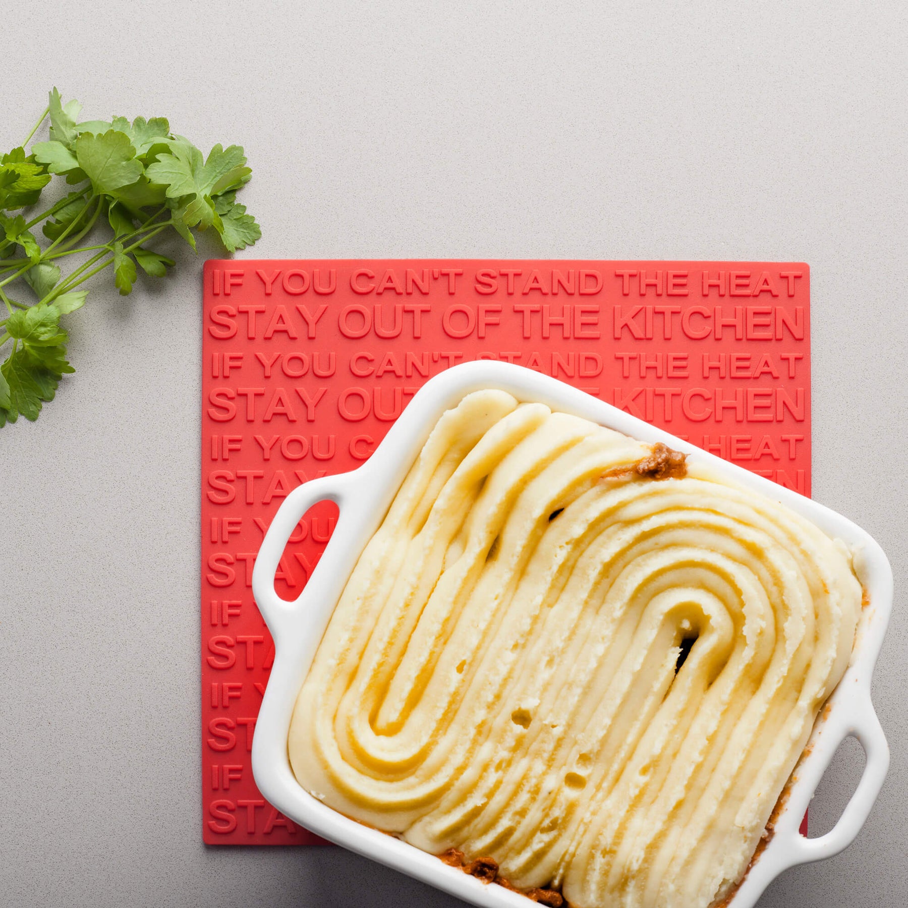Silicone Square Hot Mat Trivet Print Design