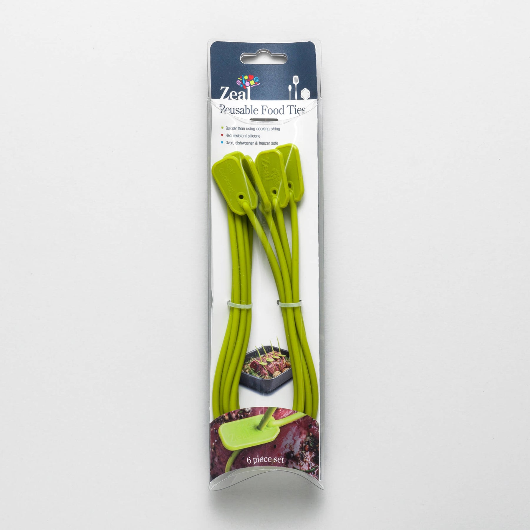 Silicone Food Ties, Set of 6, Large
