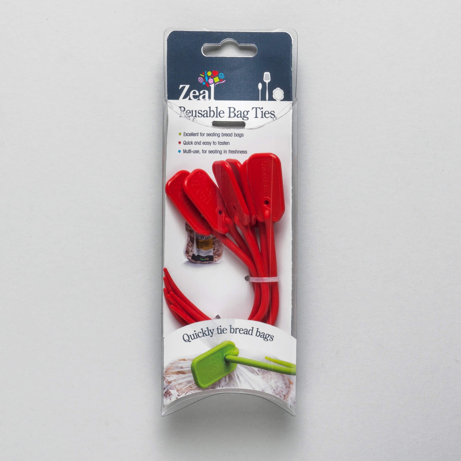 Silicone Food Ties, Set of 6, Small
