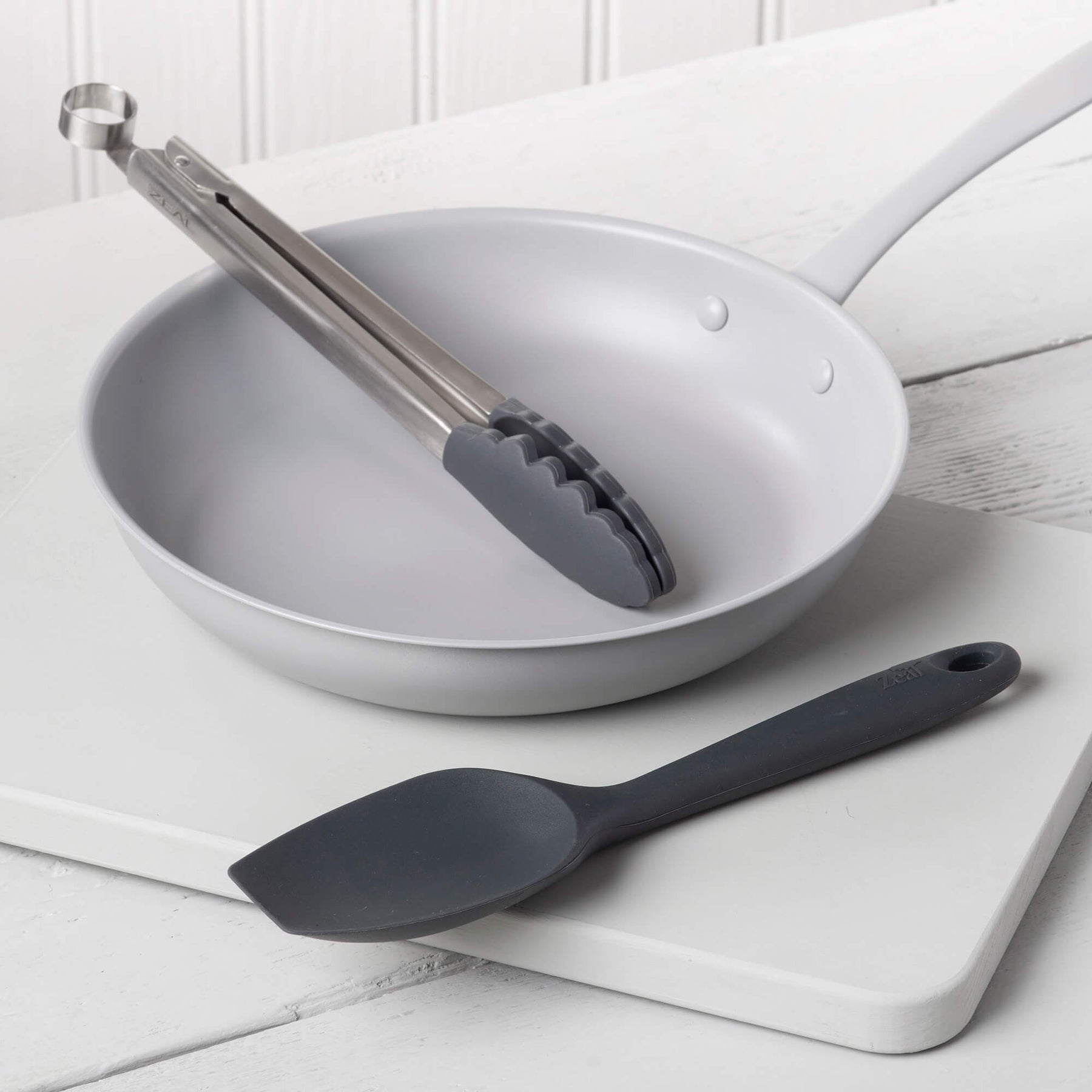 Silicone Kitchen Tongs & Spatula Spoon Set