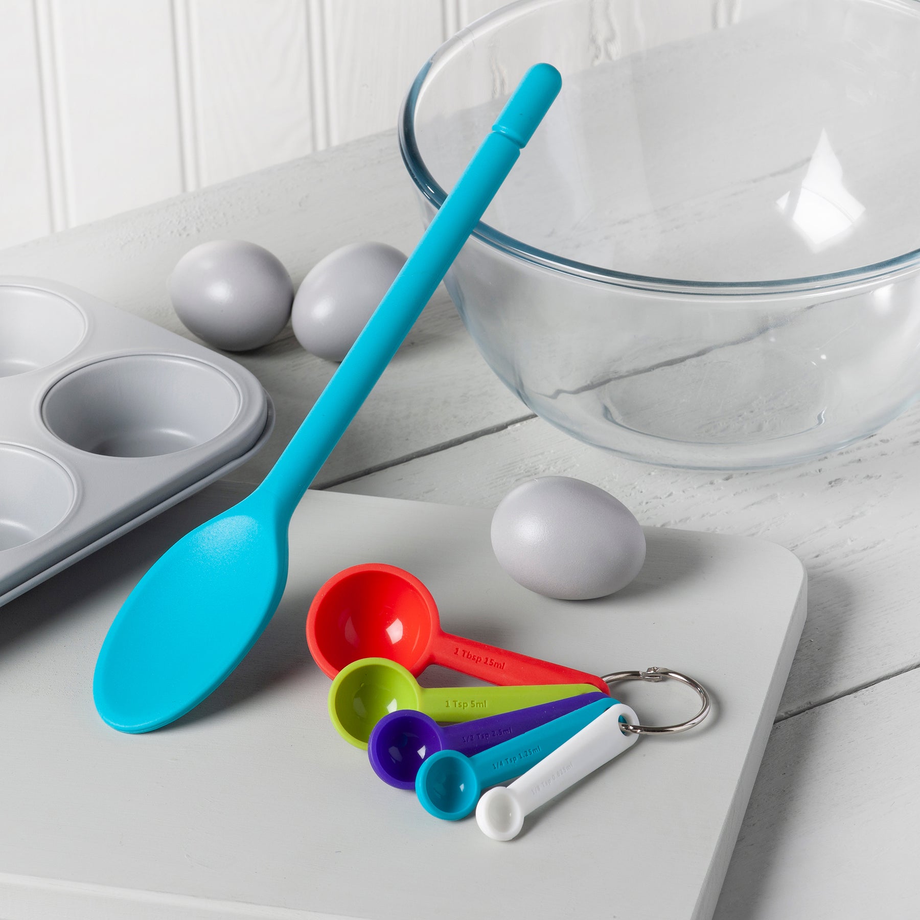 Silicone Measuring Spoons & Traditional Spoon Baking Set