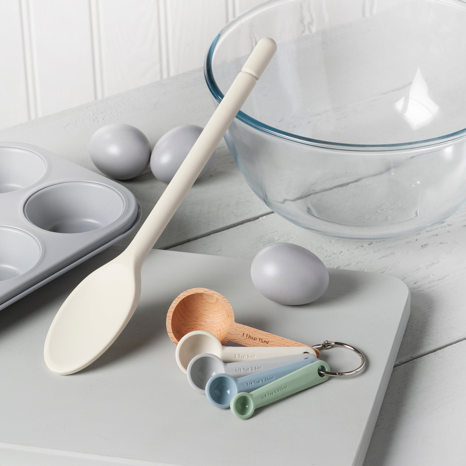 Silicone Measuring Spoons & Traditional Spoon Baking Set