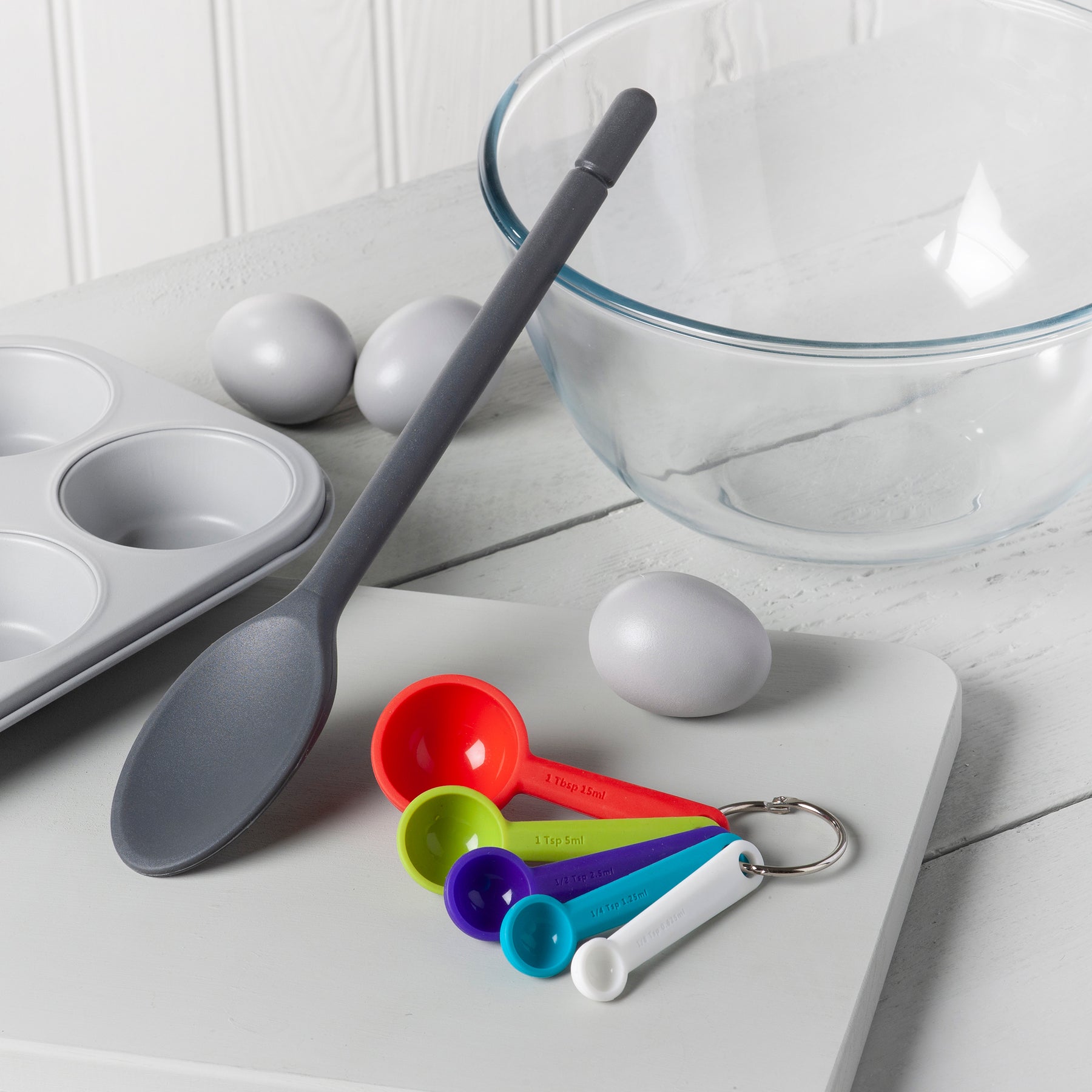 Silicone Measuring Spoons & Traditional Spoon Baking Set