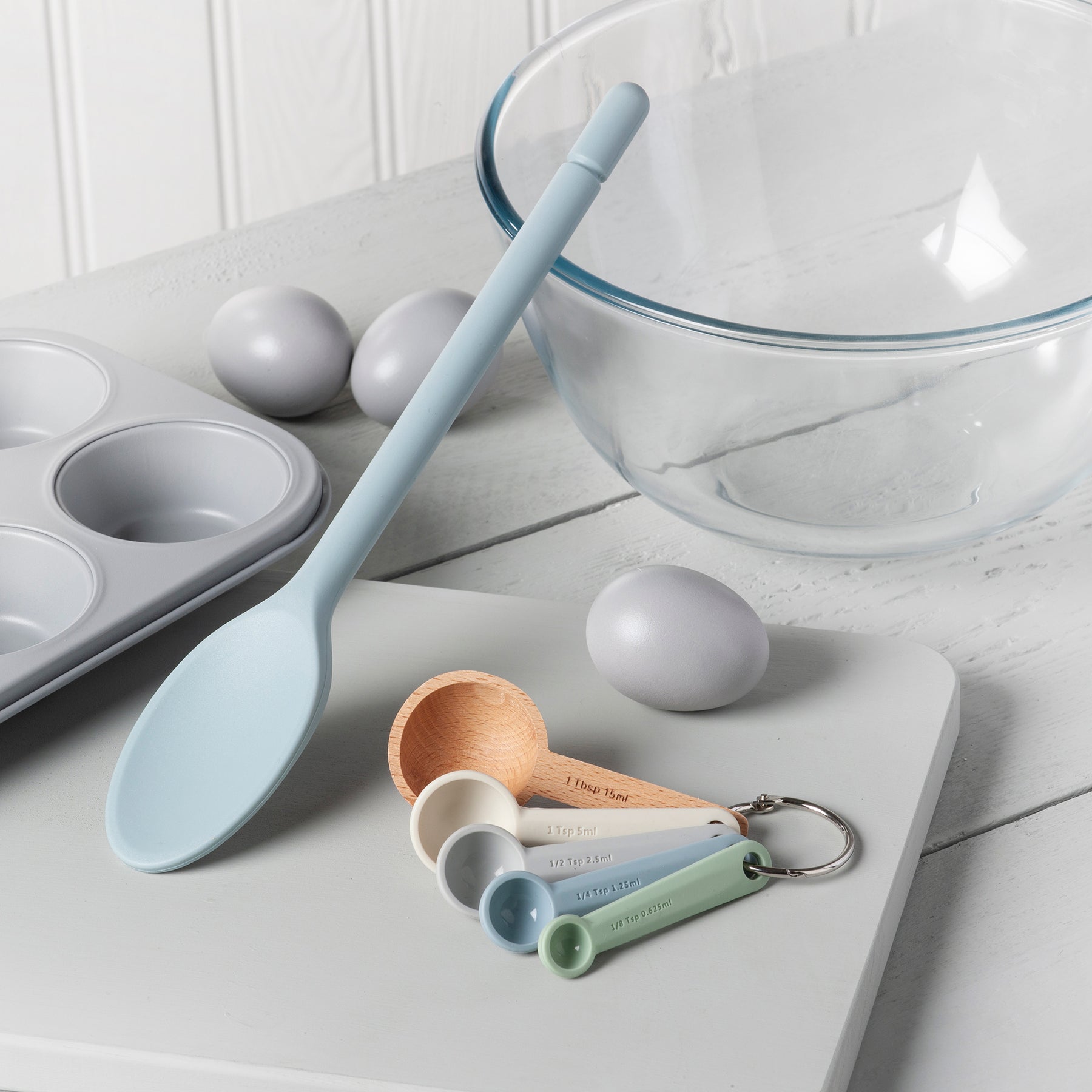Silicone Measuring Spoons & Traditional Spoon Baking Set