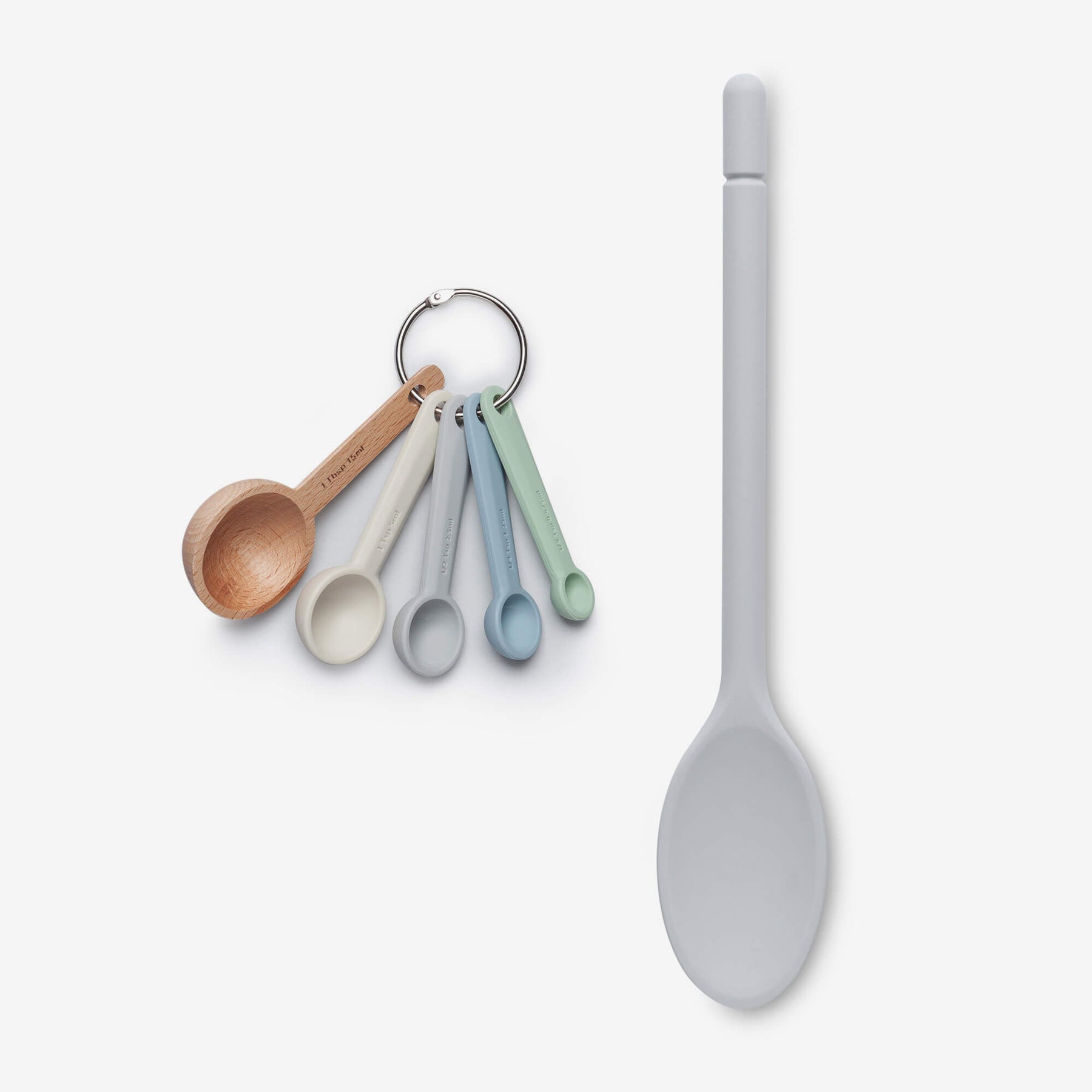 Silicone Measuring Spoons & Traditional Spoon Baking Set