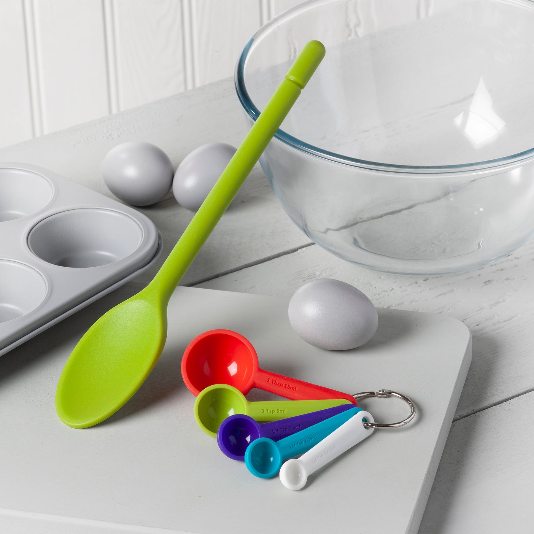 Silicone Measuring Spoons & Traditional Spoon Baking Set