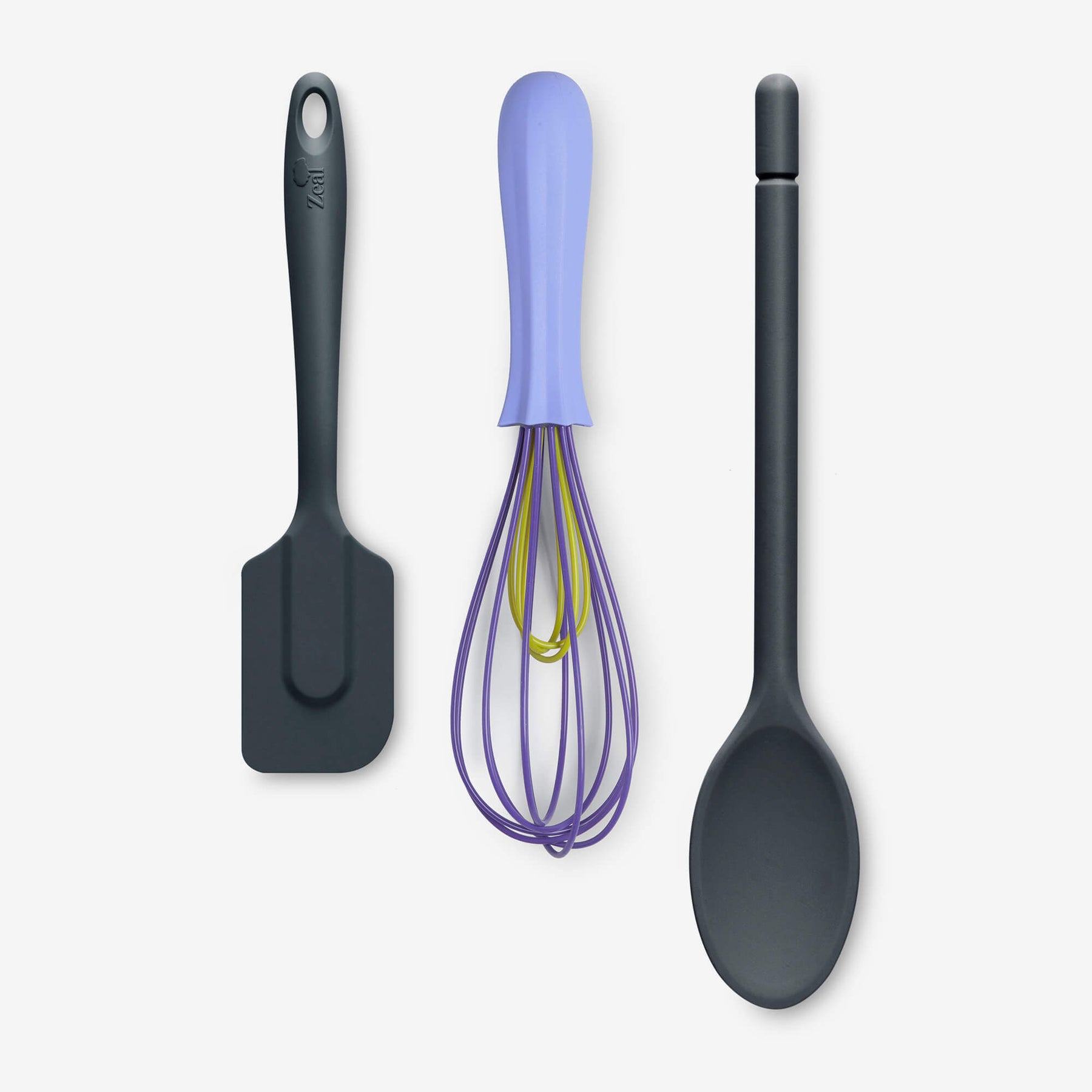 Silicone Spatula, Traditional Spoon & Whisk Set