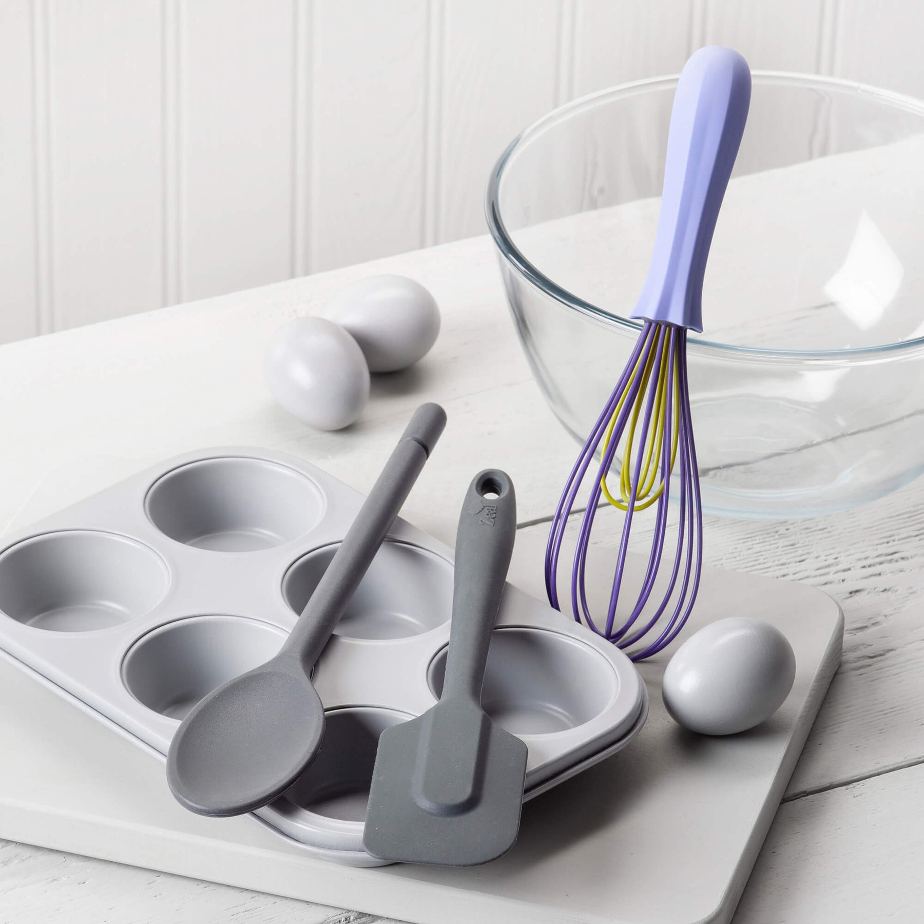 Silicone Spatula, Traditional Spoon & Whisk Set
