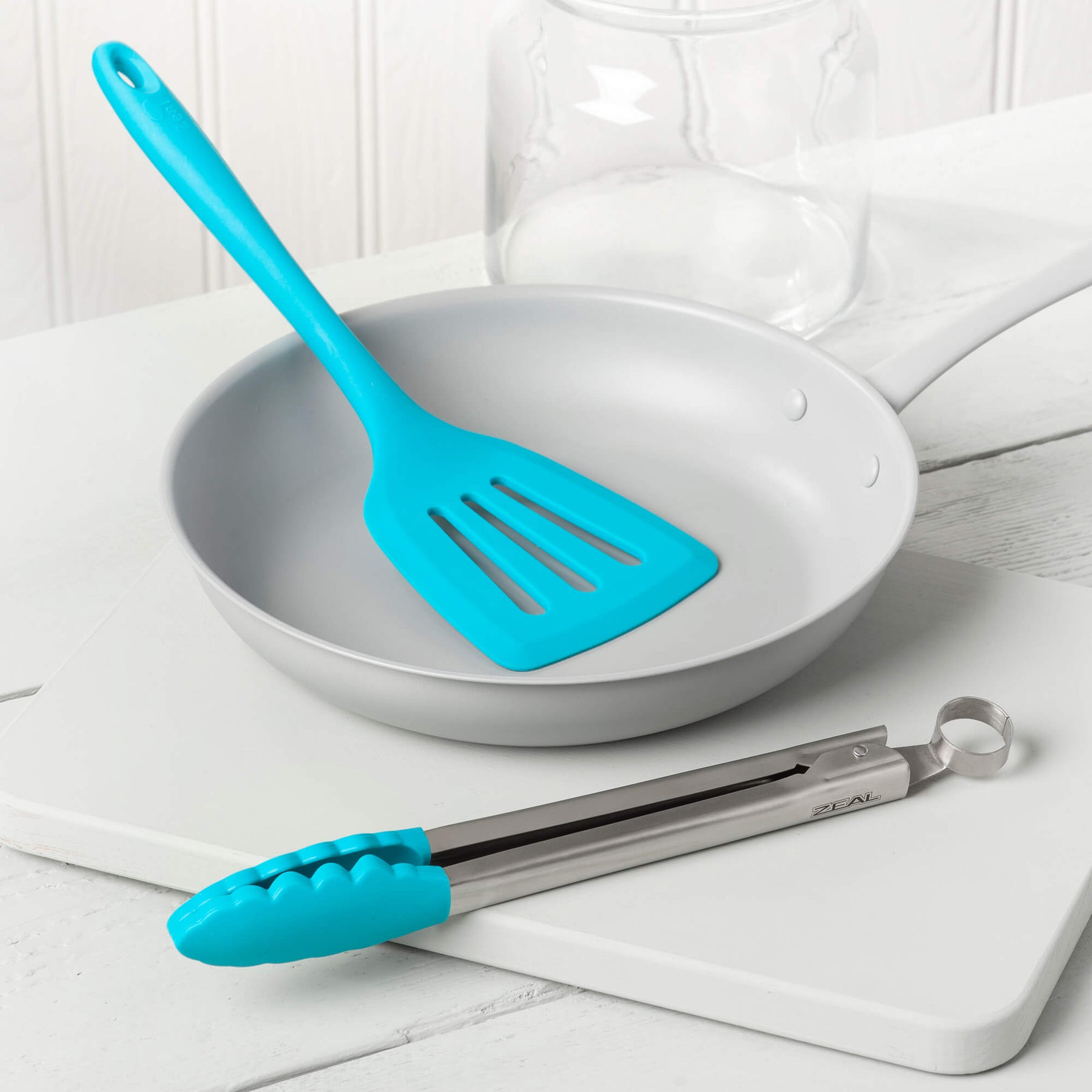 Silicone Kitchen Tongs & Slotted Turner Set