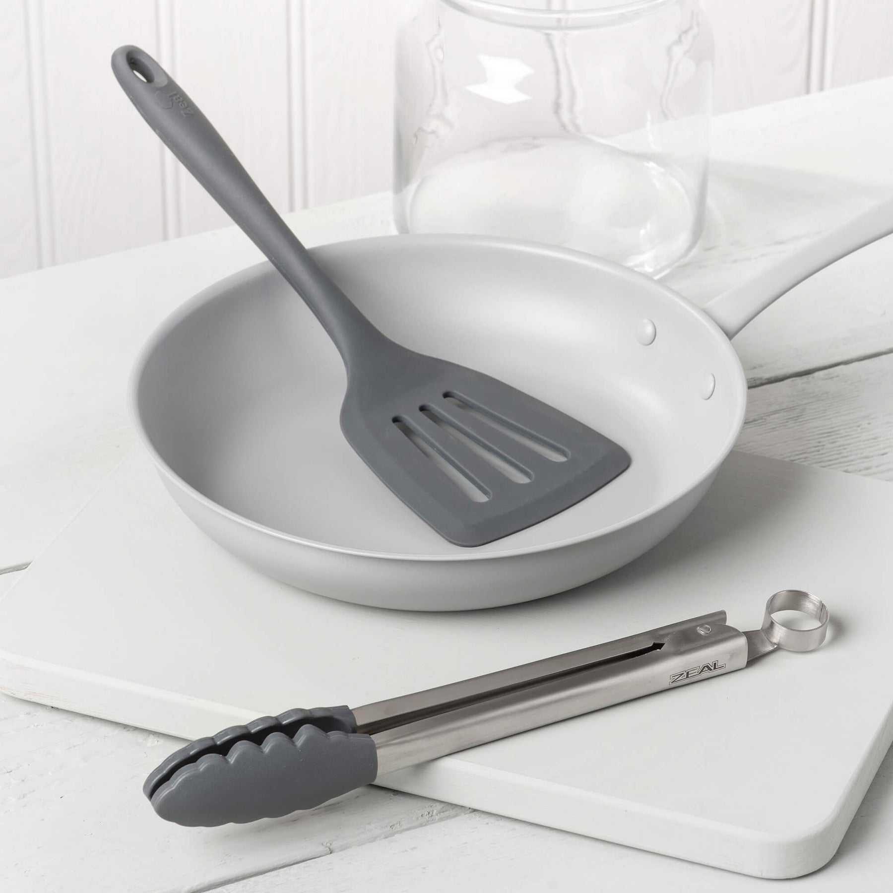 Silicone Kitchen Tongs & Slotted Turner Set