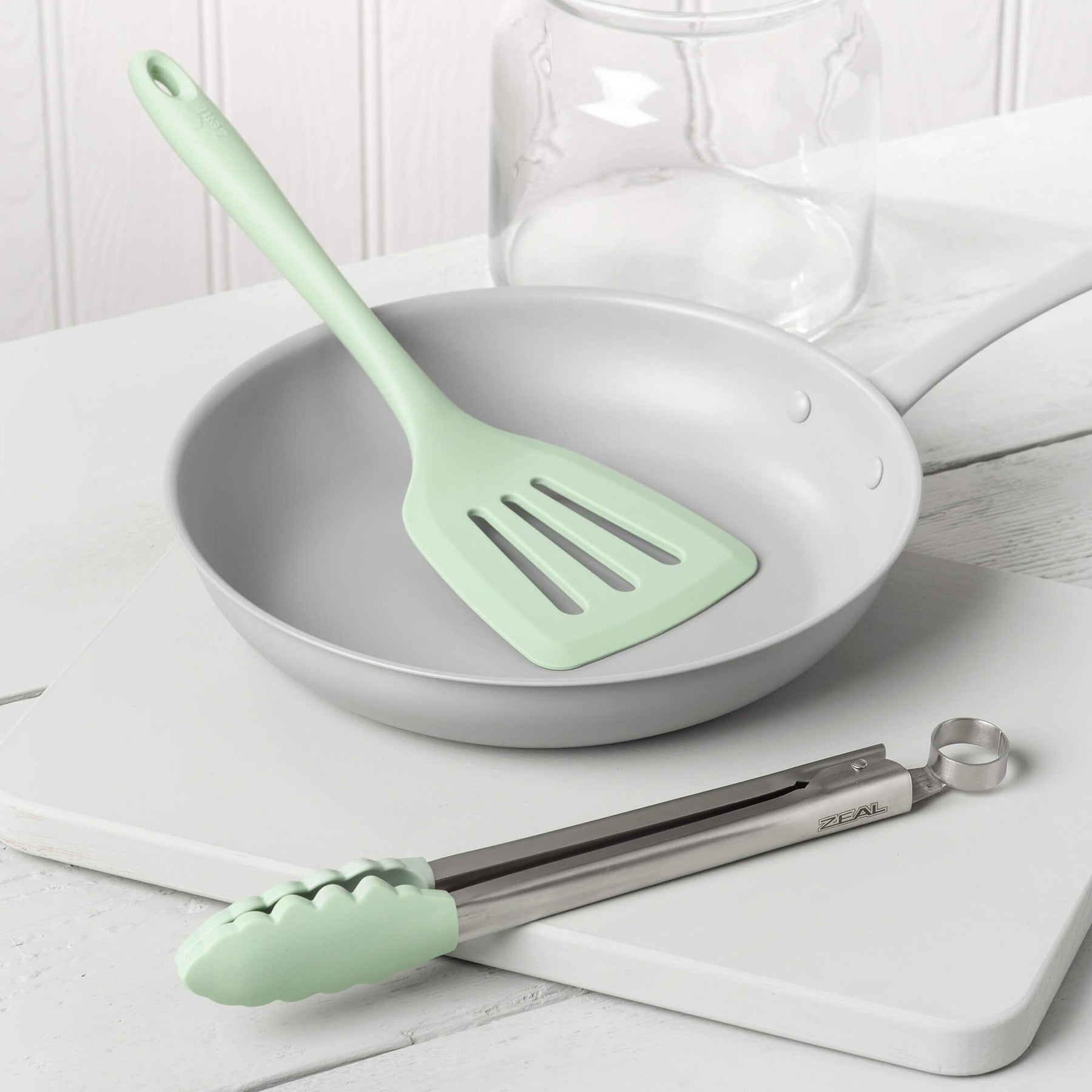 Silicone Kitchen Tongs & Slotted Turner Set