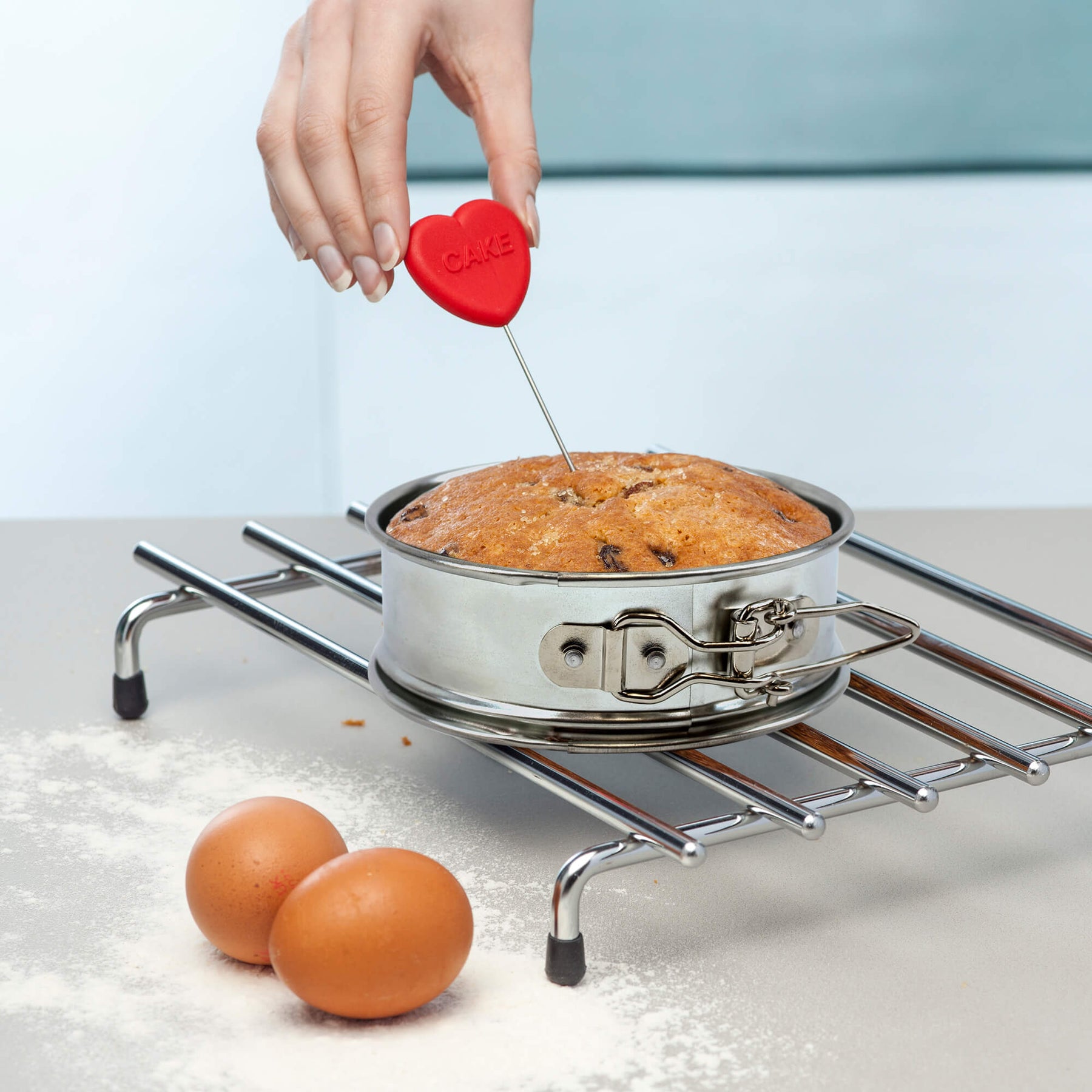Cake Tester with Silicone Heart Handle