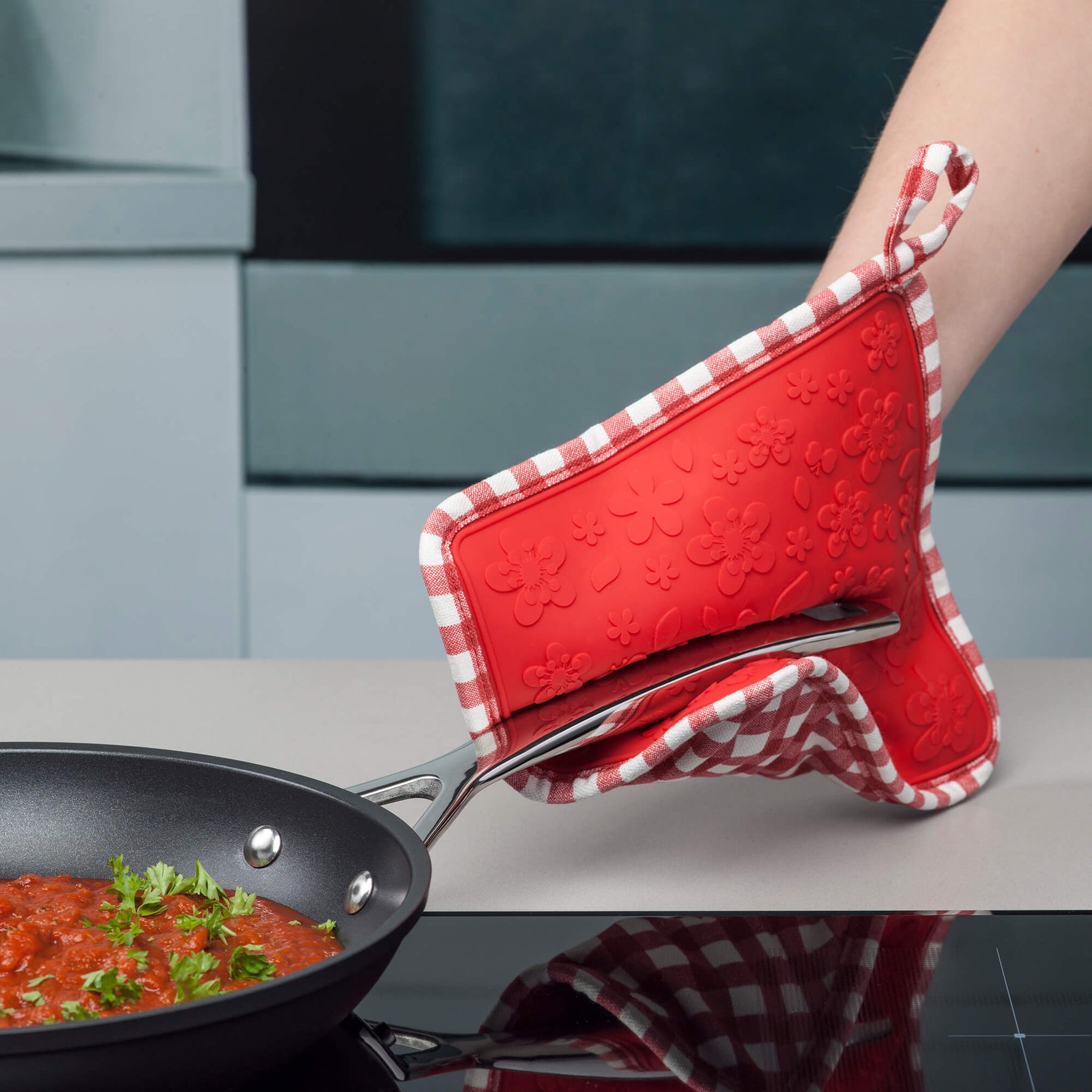 Silicone Square Hot Grab / Trivet Mat, Gingham
