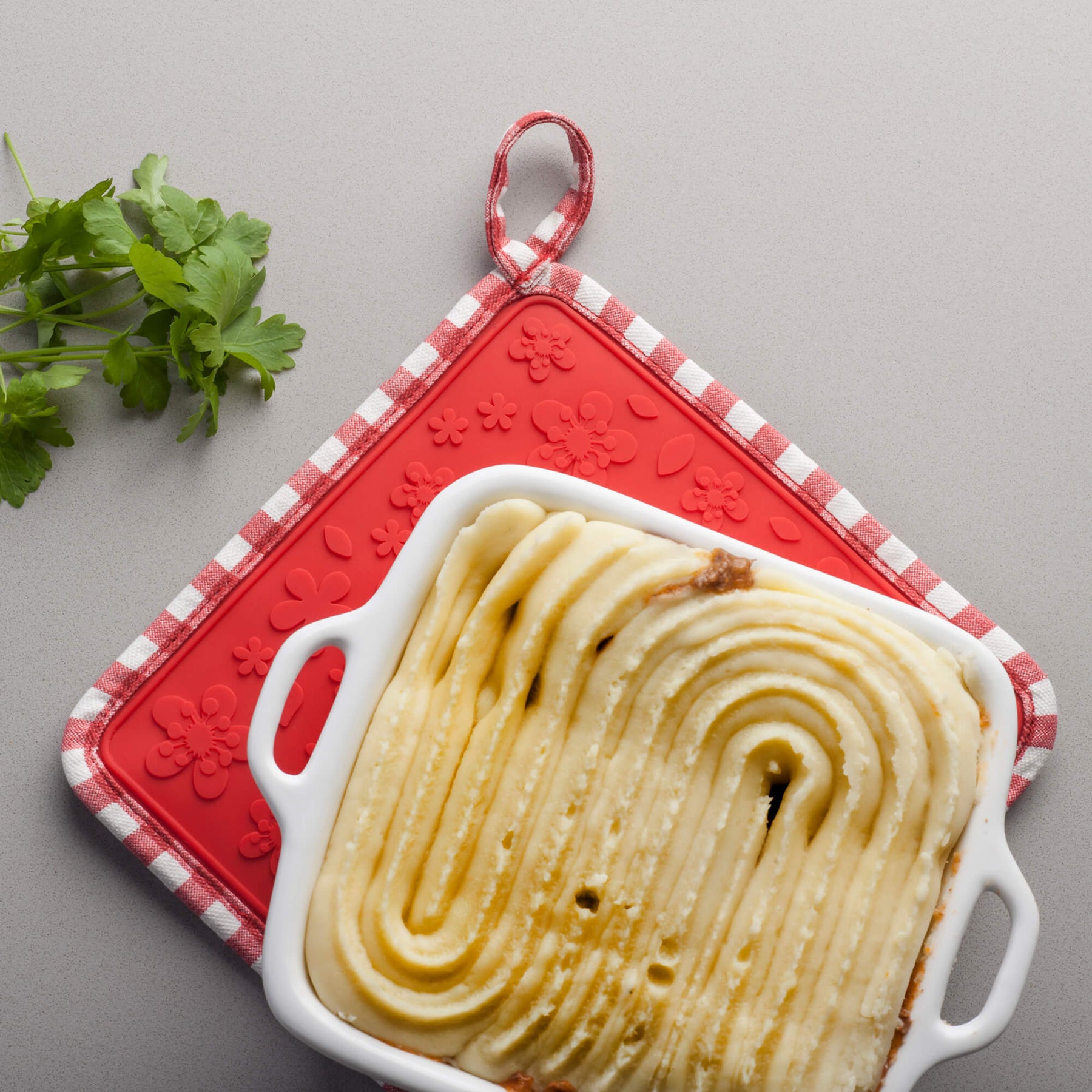 Silicone Square Hot Grab / Trivet Mat, Gingham