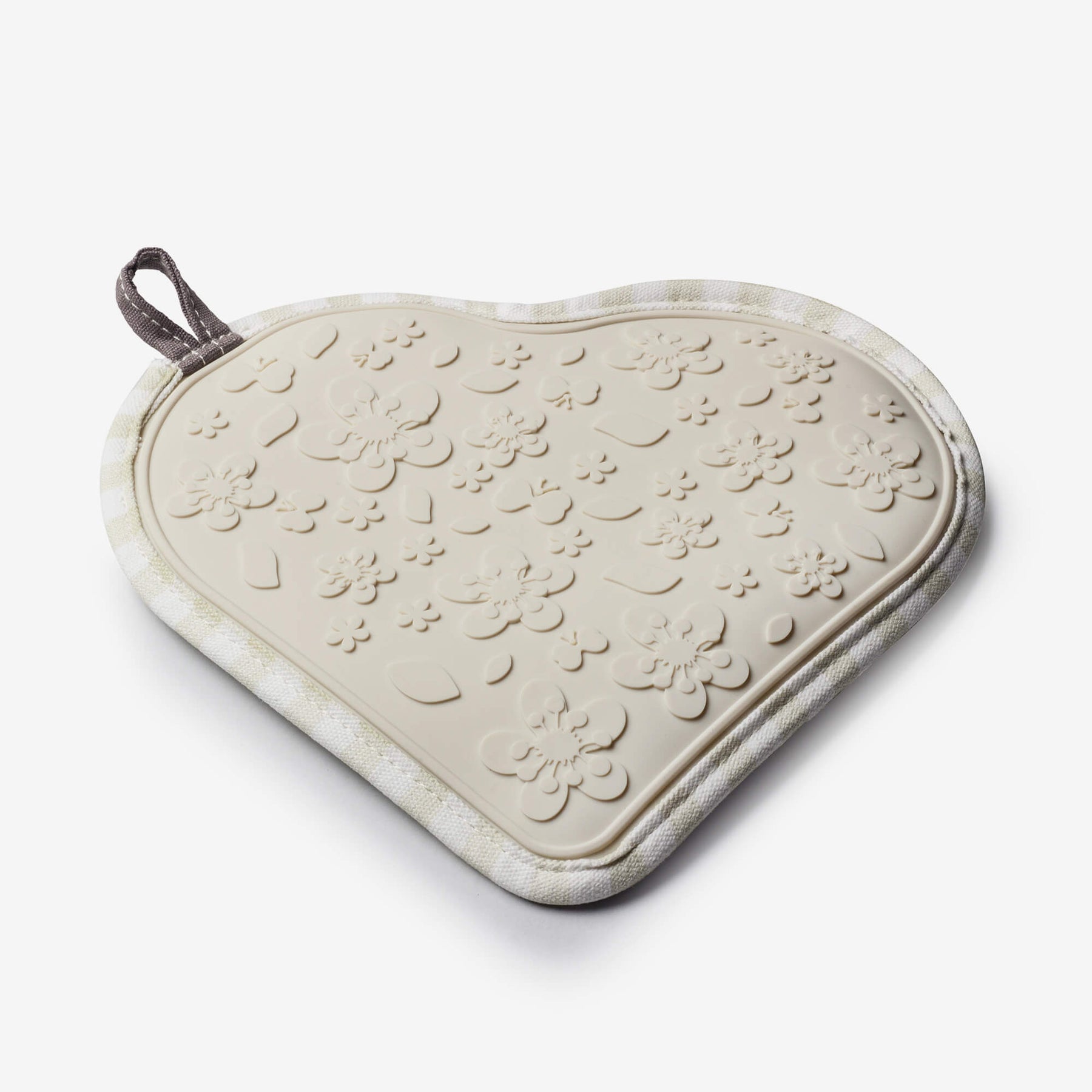 Silicone Heart Shaped Hot Grab / Trivet Mat, Gingham