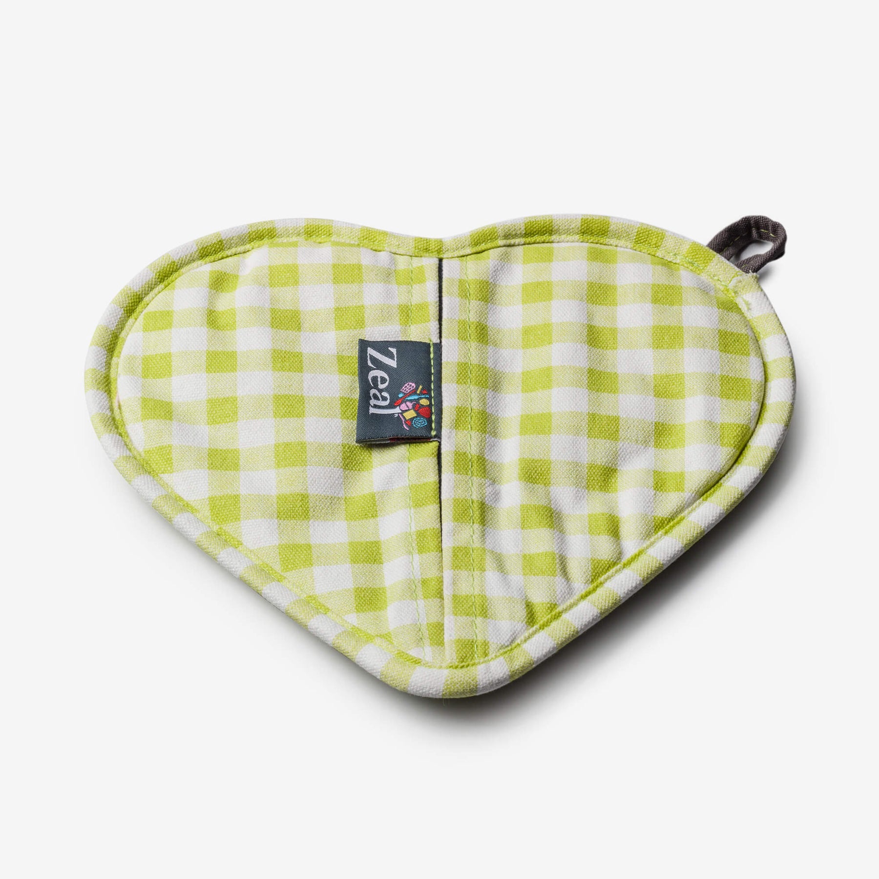 Silicone Heart Shaped Hot Grab / Trivet Mat, Gingham