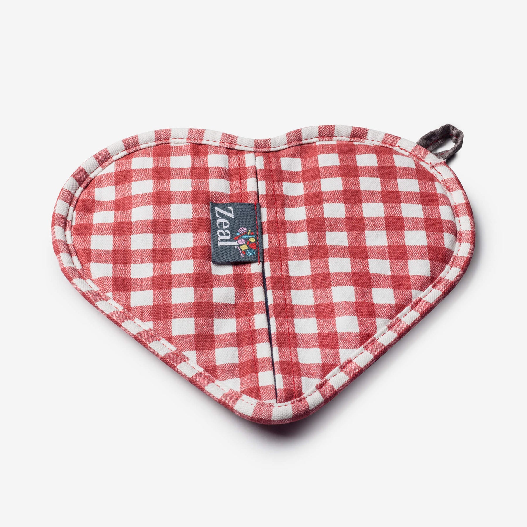 Silicone Heart Shaped Hot Grab / Trivet Mat, Gingham