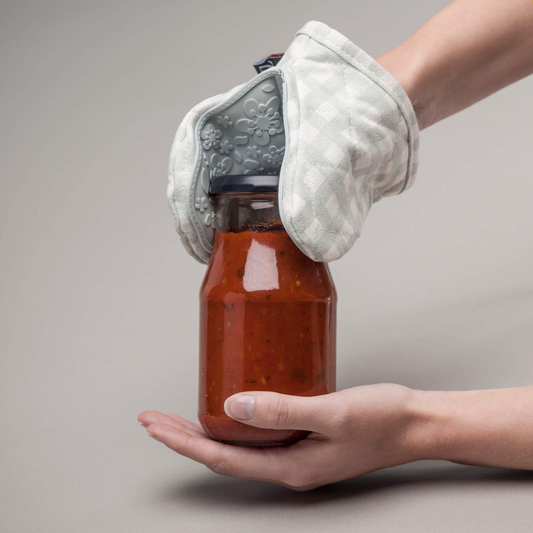 Silicone Hot Grab Mini Oven Mitt, Gingham