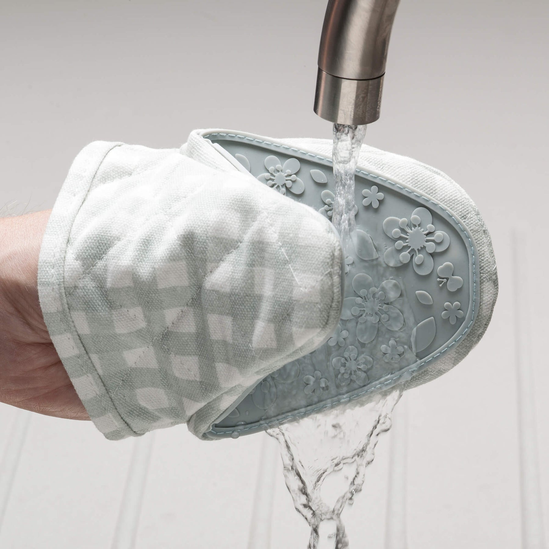Silicone Hot Grab Mini Oven Mitt, Gingham