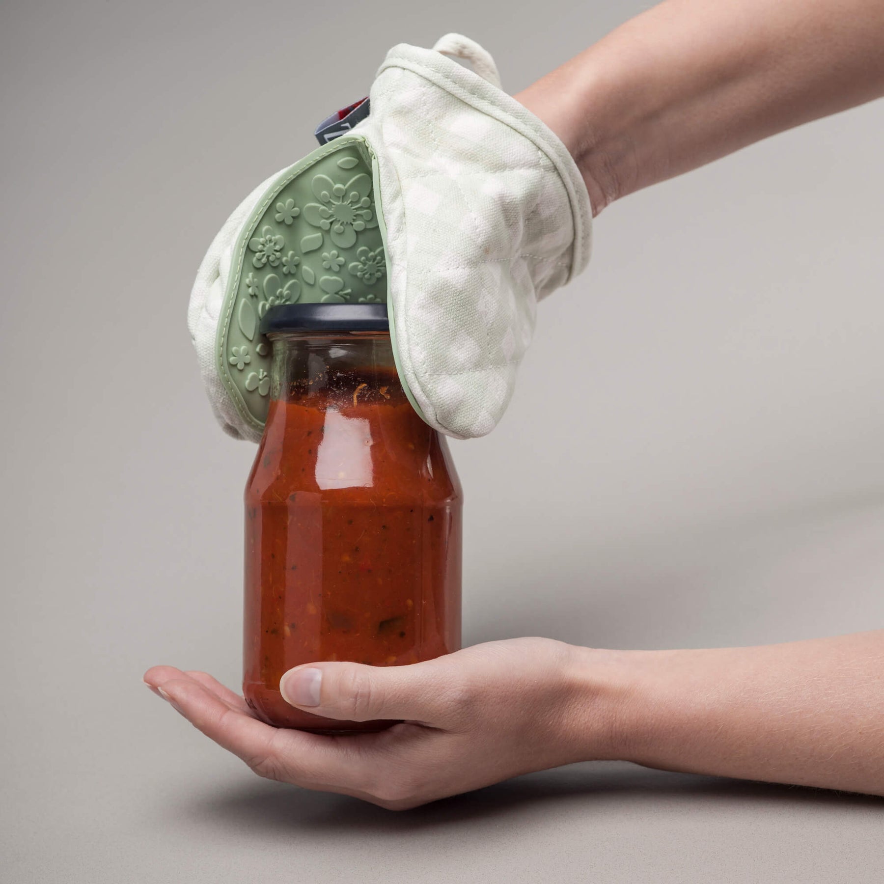 Silicone Hot Grab Mini Oven Mitt, Gingham
