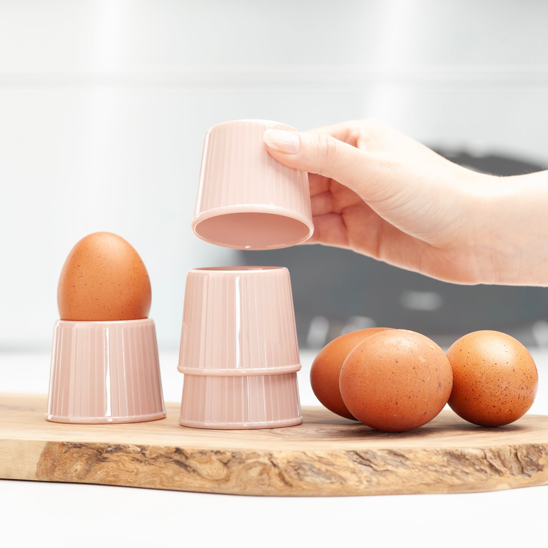 Melamine Stacking Egg Cups, Set Of 4
