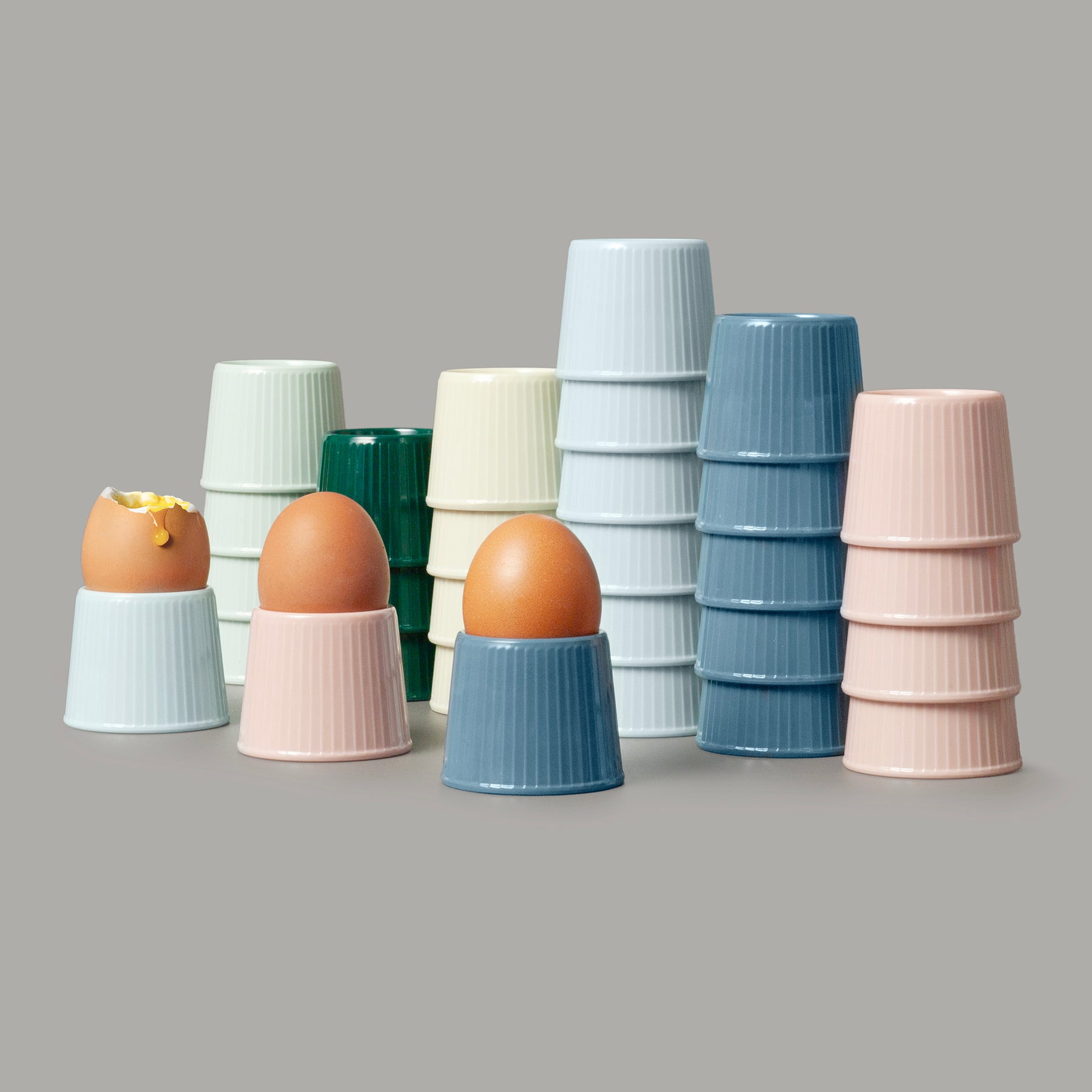 Melamine Stacking Egg Cups, Set Of 4