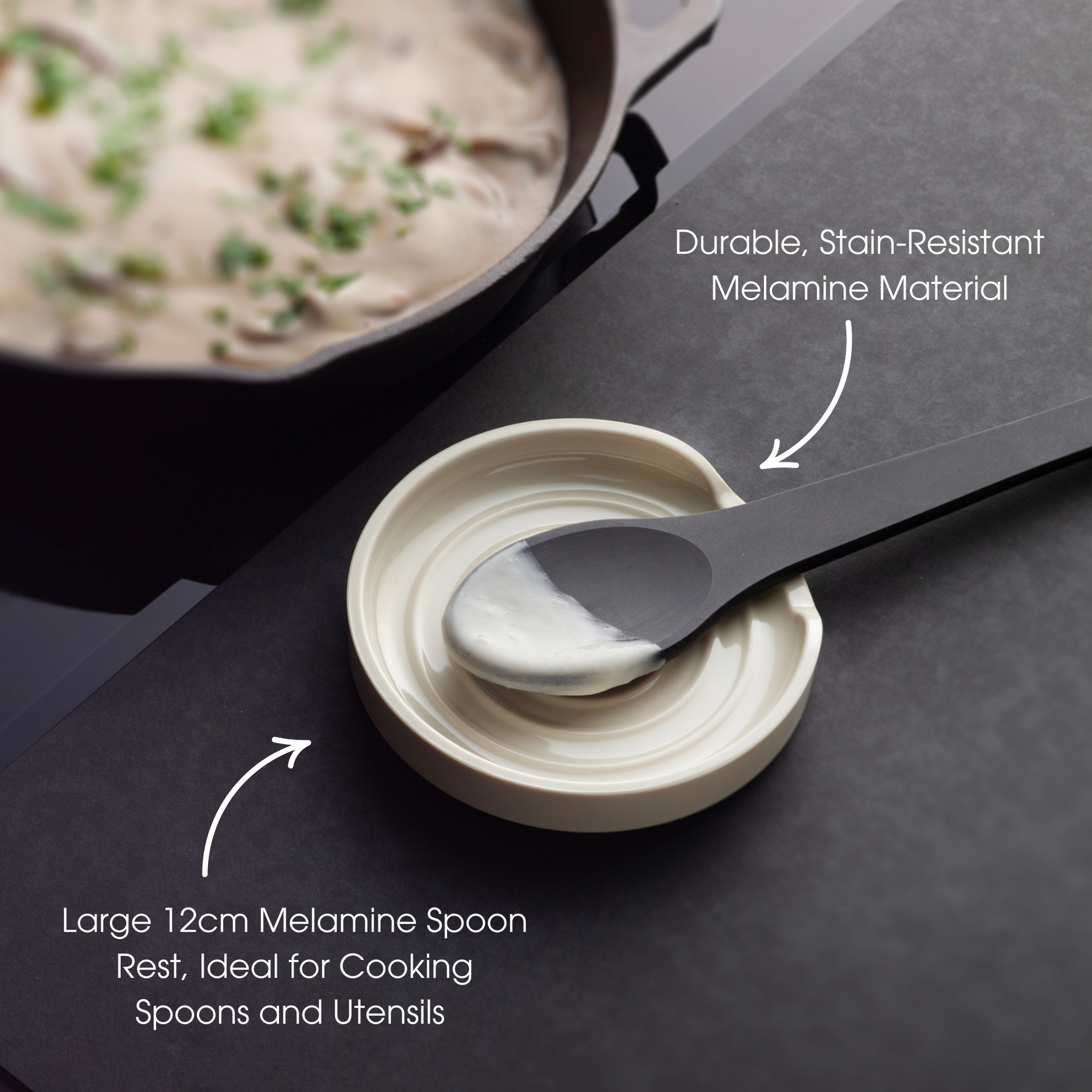 Melamine Circular Spoon Rest, 12cm