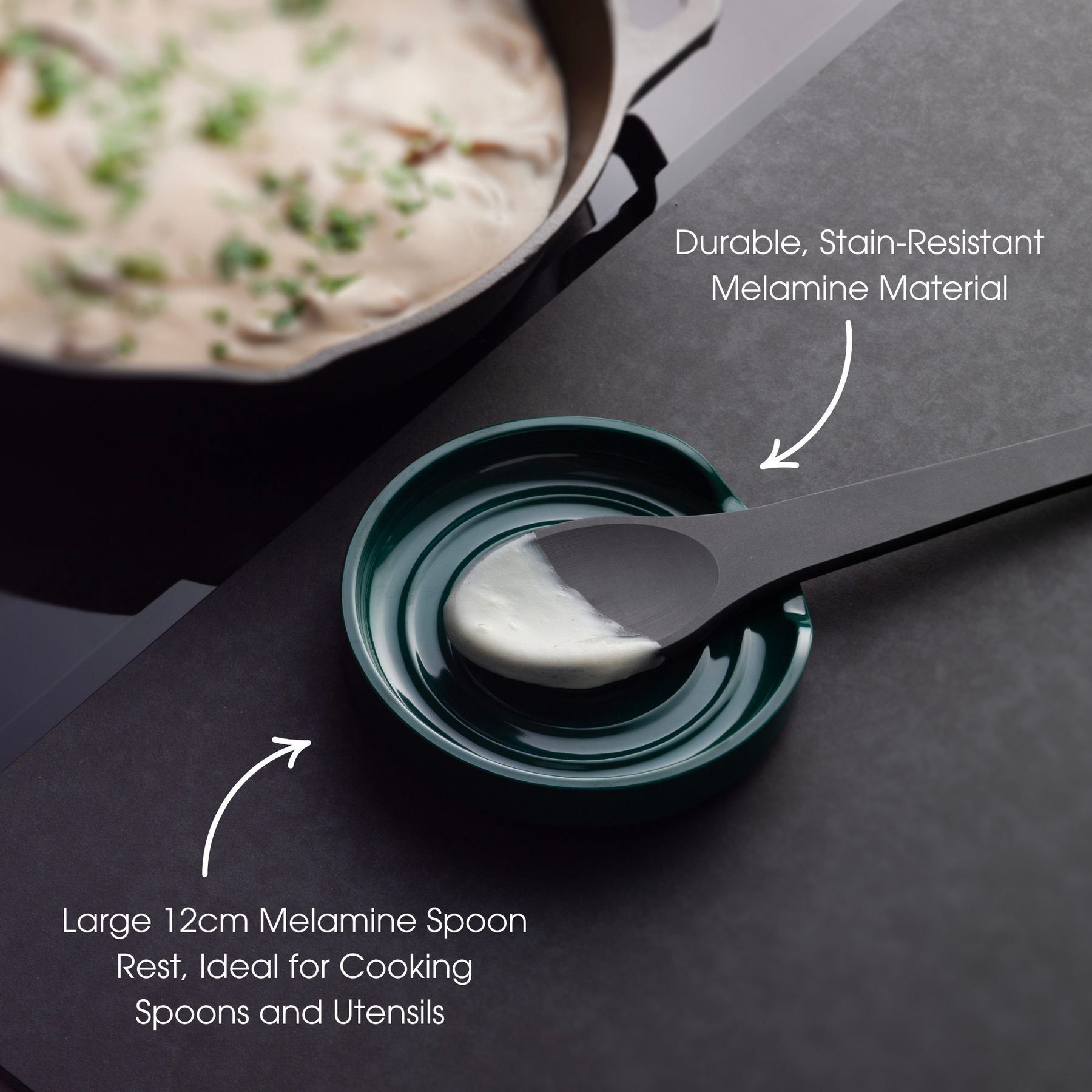 Melamine Circular Spoon Rest, 12cm