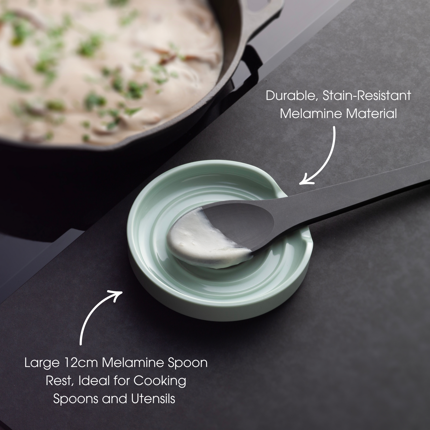 Melamine Circular Spoon Rest, 12cm