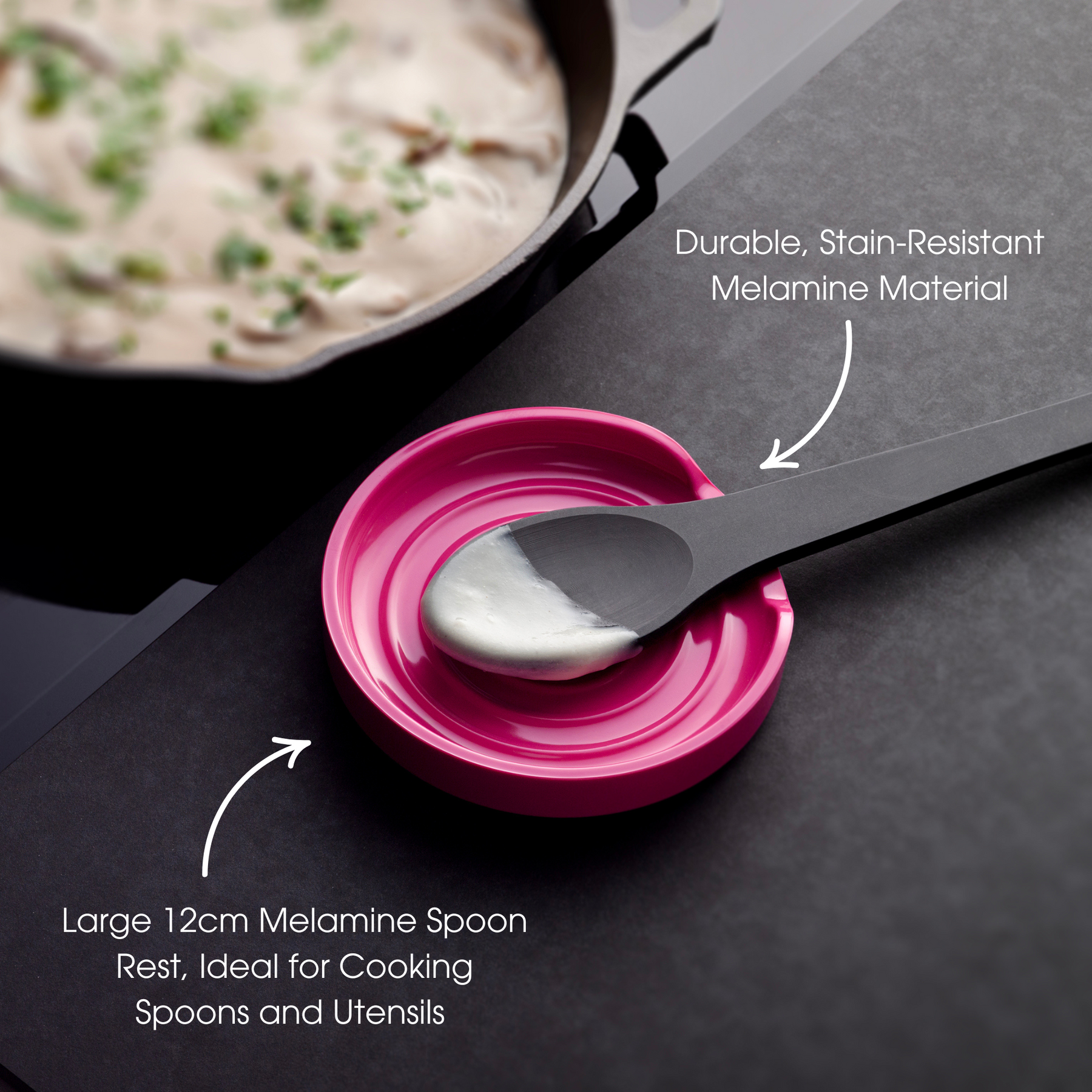 Melamine Circular Spoon Rest, 12cm