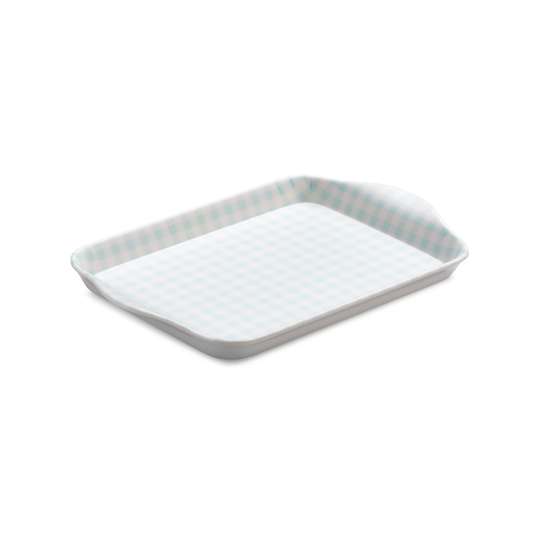 Melamine Gingham Tray, 18 x 14cm