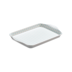 Melamine Gingham Tray, 18 x 14cm