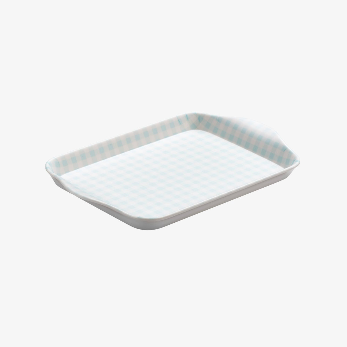 Melamine Gingham Tray, 18 x 14cm