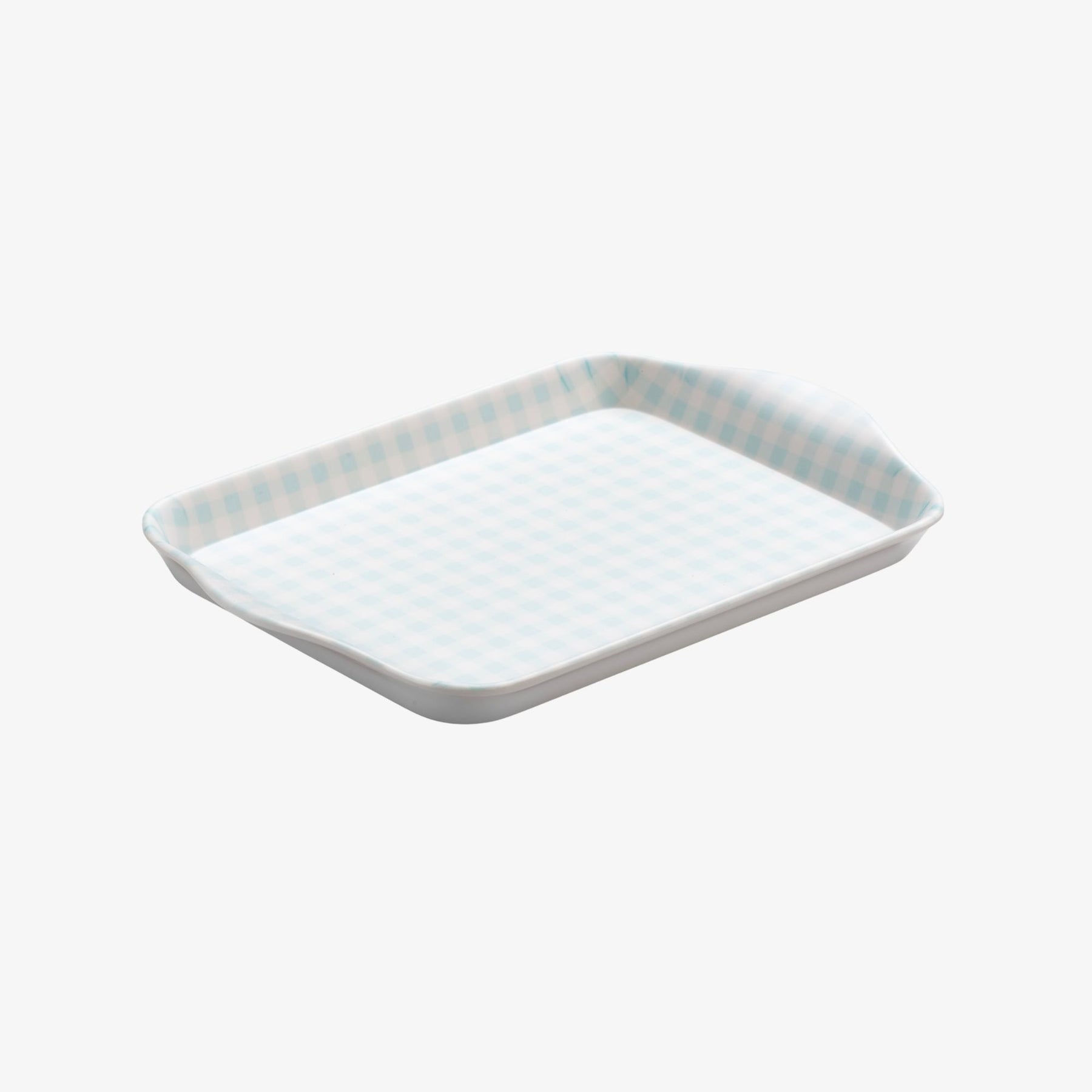 Melamine Gingham Tray, 18 x 14cm