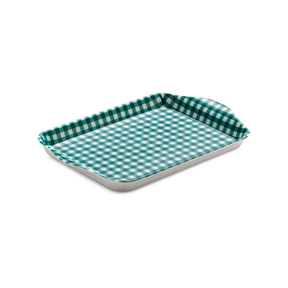 Melamine Gingham Tray, 18 x 14cm