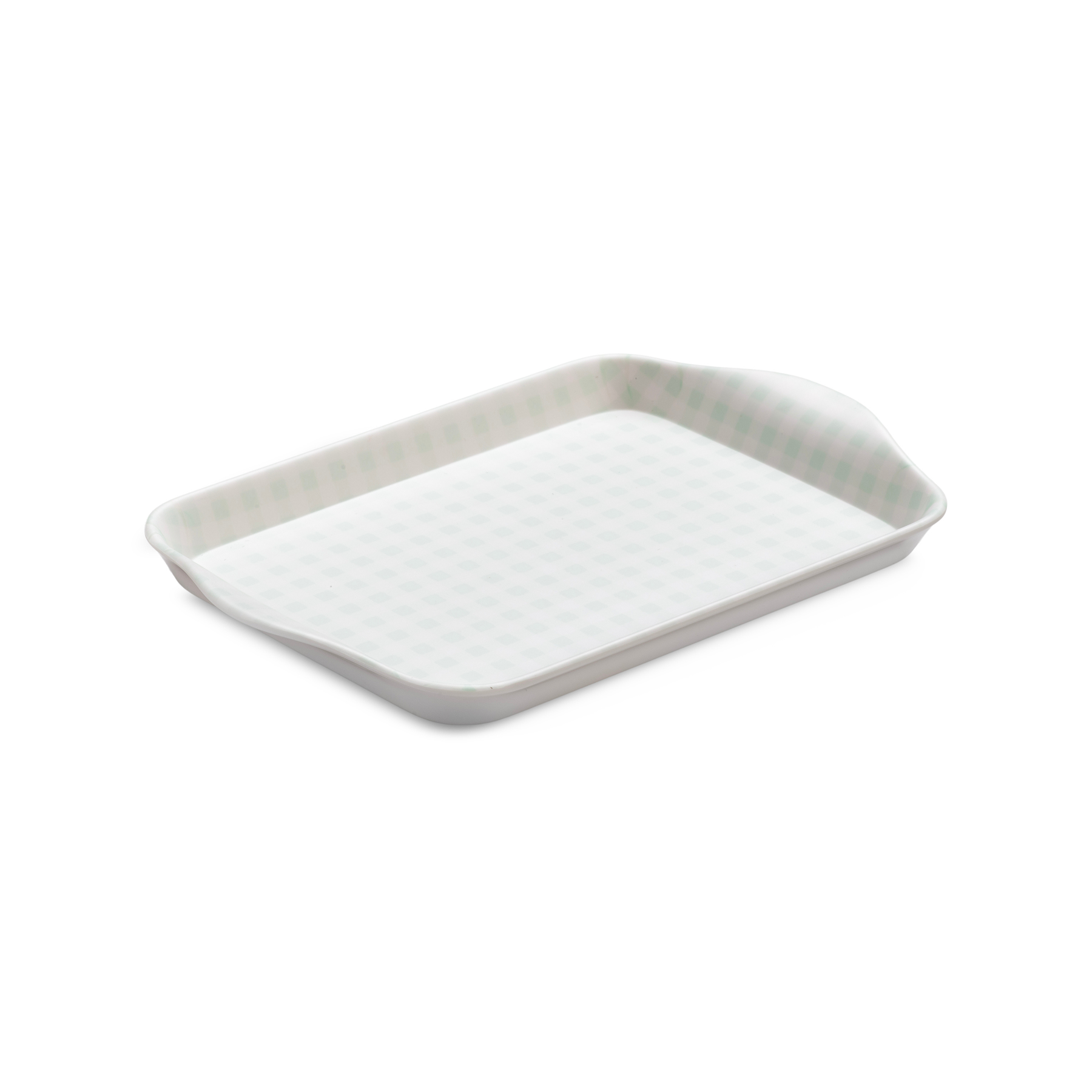 Melamine Gingham Tray, 18 x 14cm