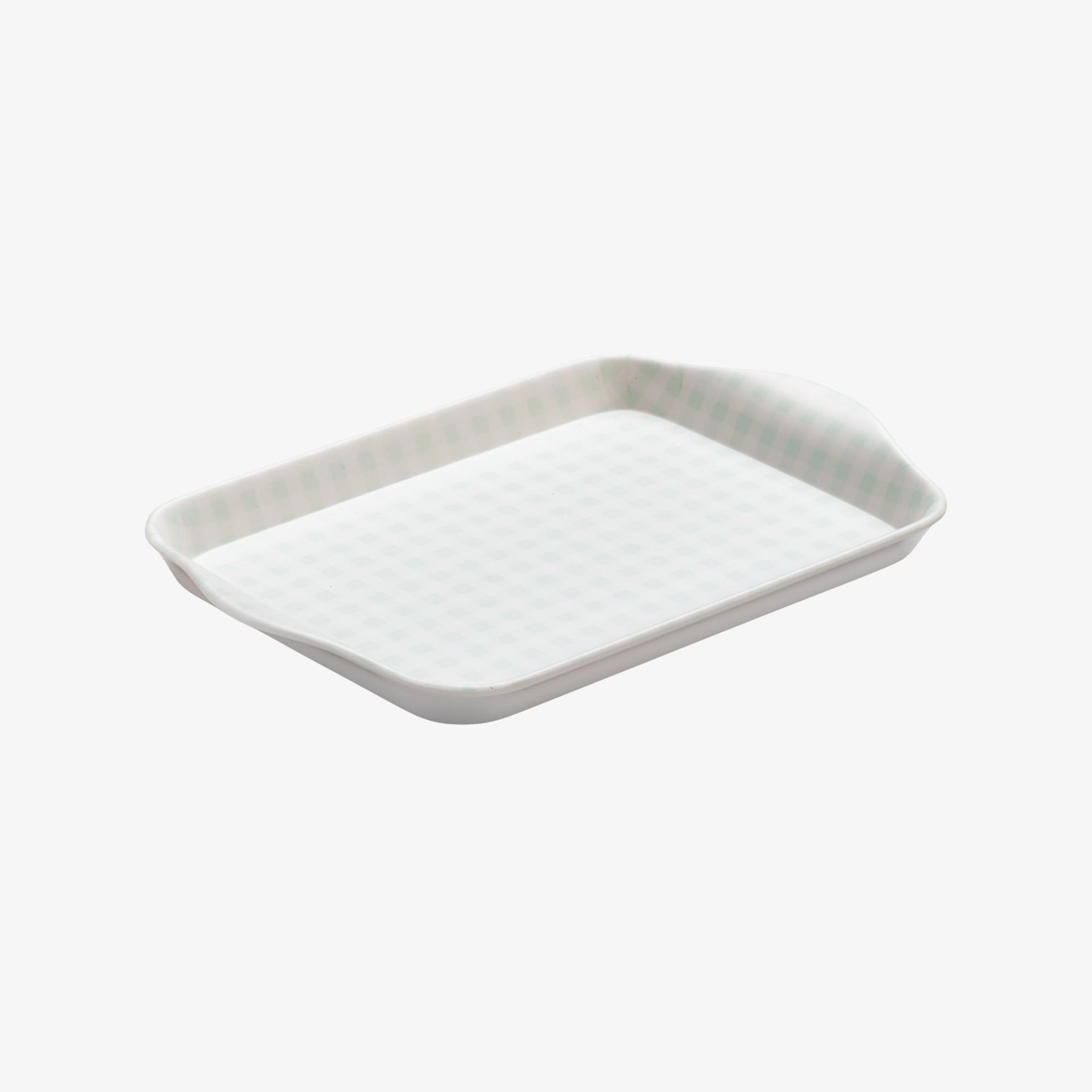 Melamine Gingham Tray, 18 x 14cm