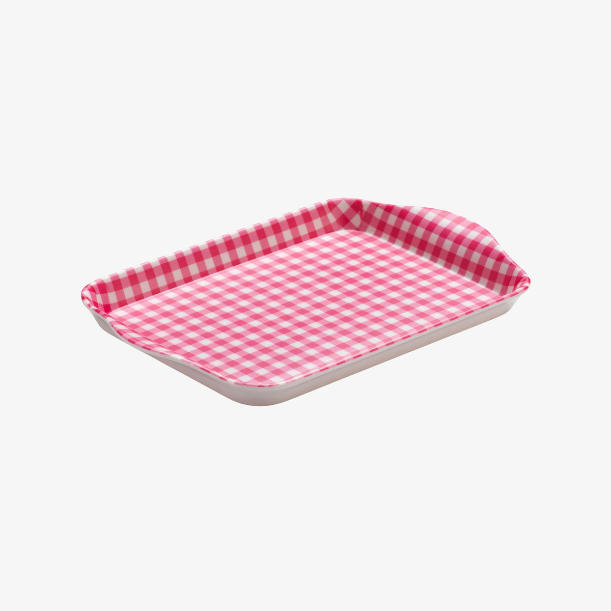 Melamine Gingham Tray, 18 x 14cm