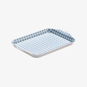 Melamine Gingham Tray, 18 x 14cm
