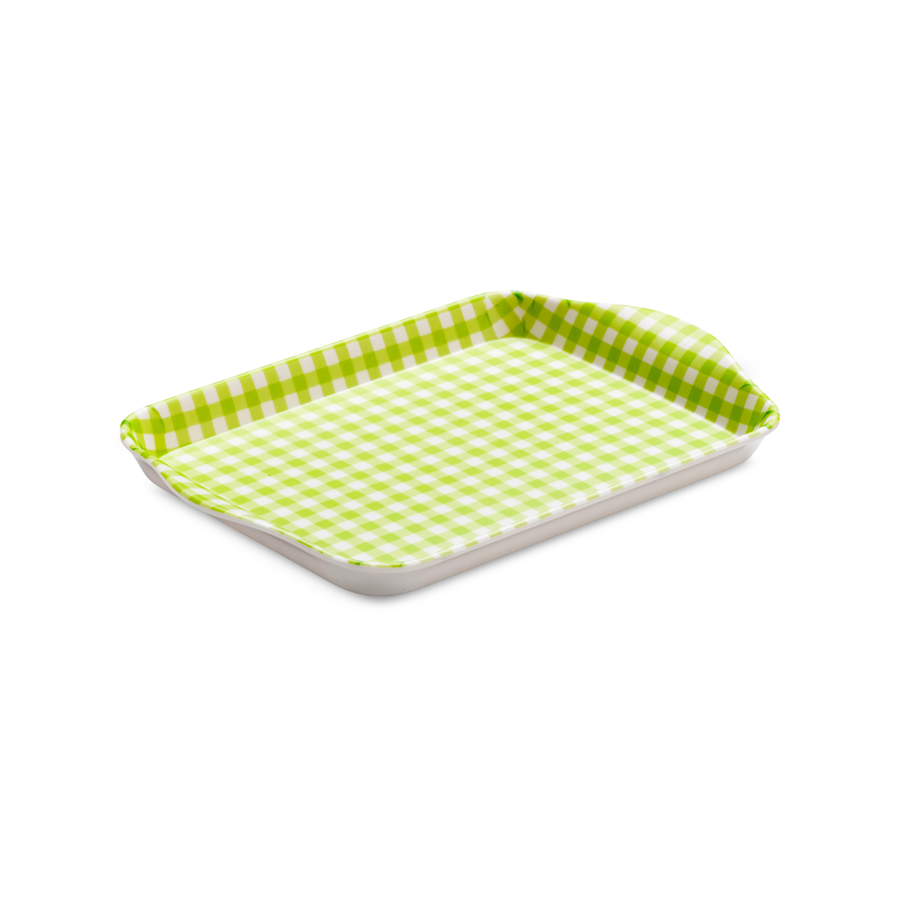Melamine Gingham Tray, 18 x 14cm