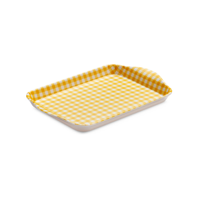 Melamine Gingham Tray, 18 x 14cm
