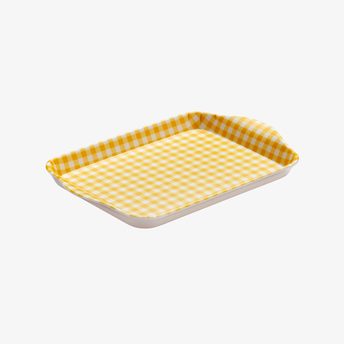 Melamine Gingham Tray, 18 x 14cm