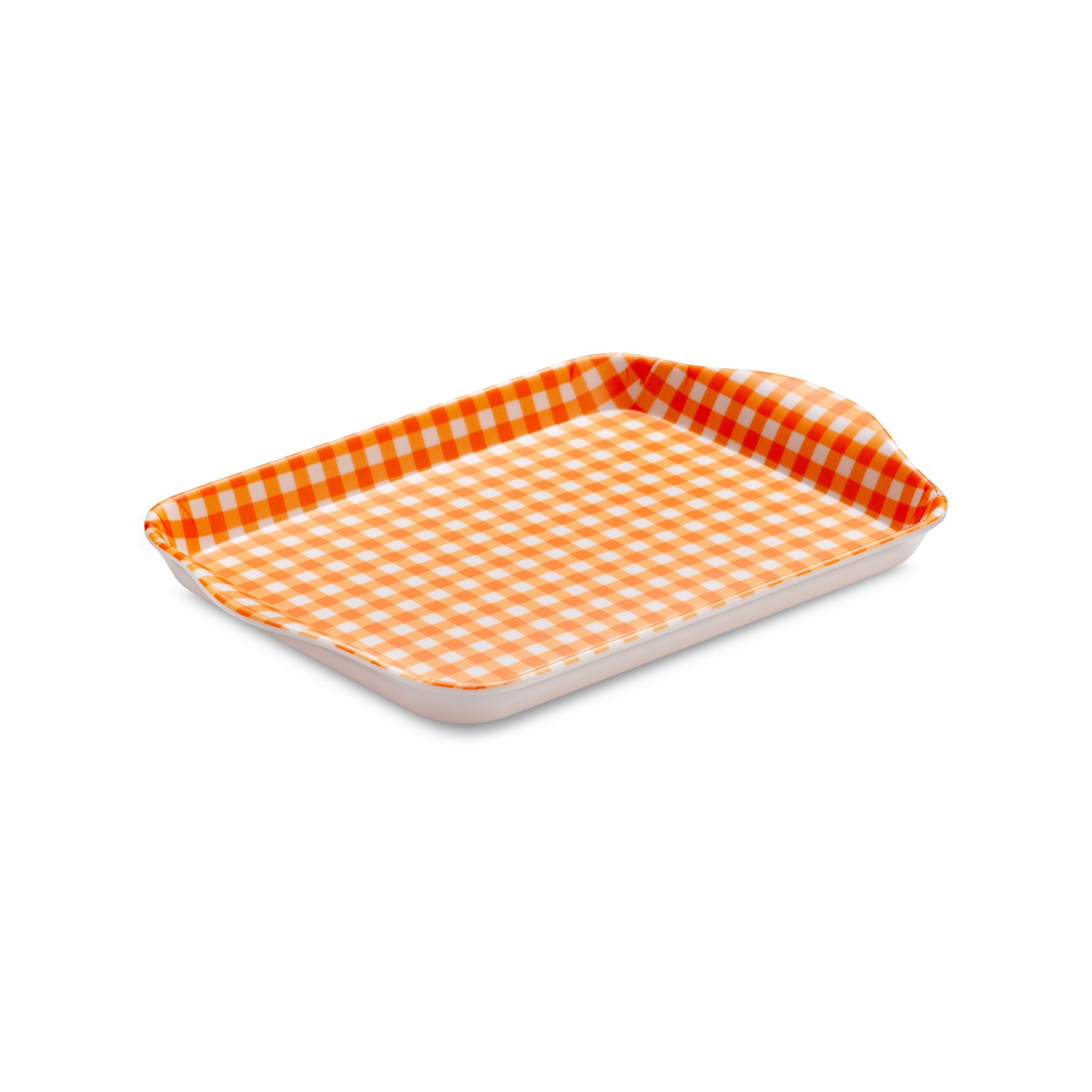 Melamine Gingham Tray, 18 x 14cm